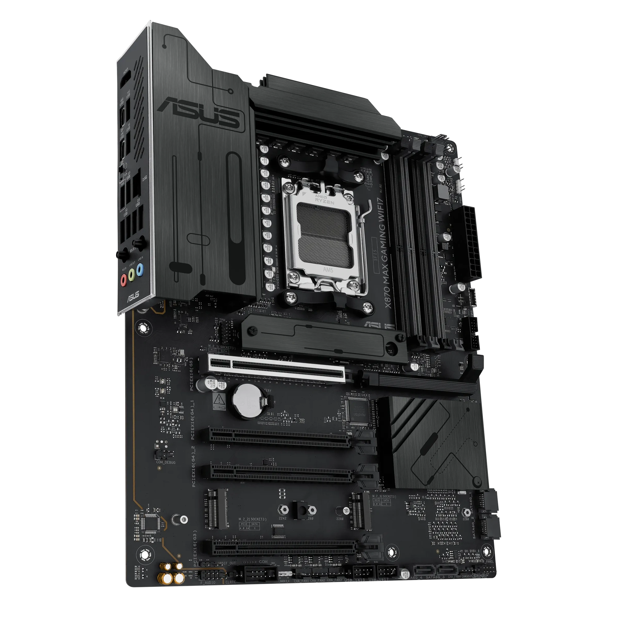 Материнская плата Asus X870 MAX GAMING WIFI7 [AM5, AMD X870, 4xDDR 5, 3xM.2, 4xPCI-E x16, Standard-ATX]