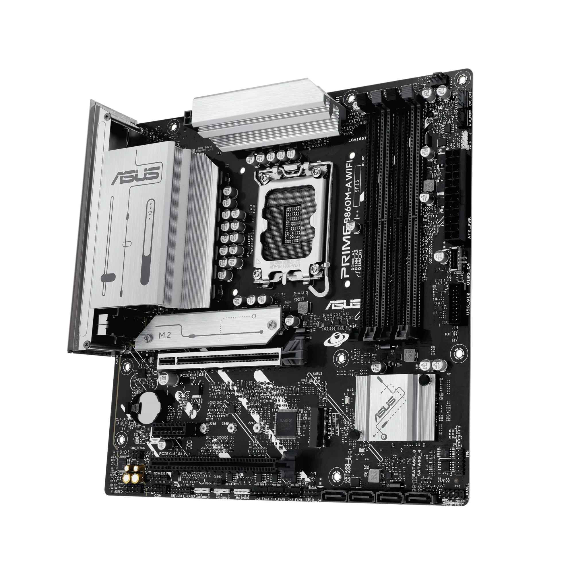 Материнская плата Asus PRIME B860M-A WIFI [LGA 1851, Intel B860, 2xDDR 5, 2xM.2, 2xPCI-E x16, Micro-ATX]