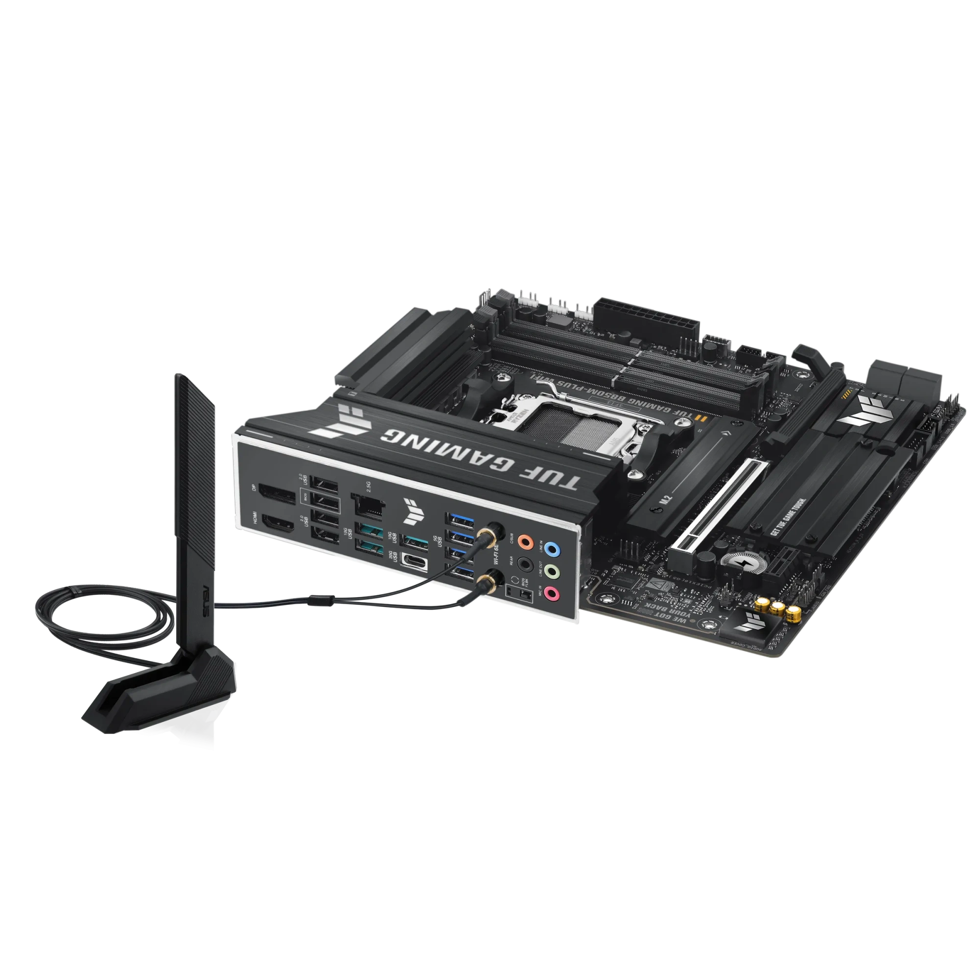 Материнская плата Asus TUF GAMING B850M-PLUS WIFI [AM5, AMD B850, 4xDDR 5, 3xM.2, 1xPCI-E x16, Micro-ATX]