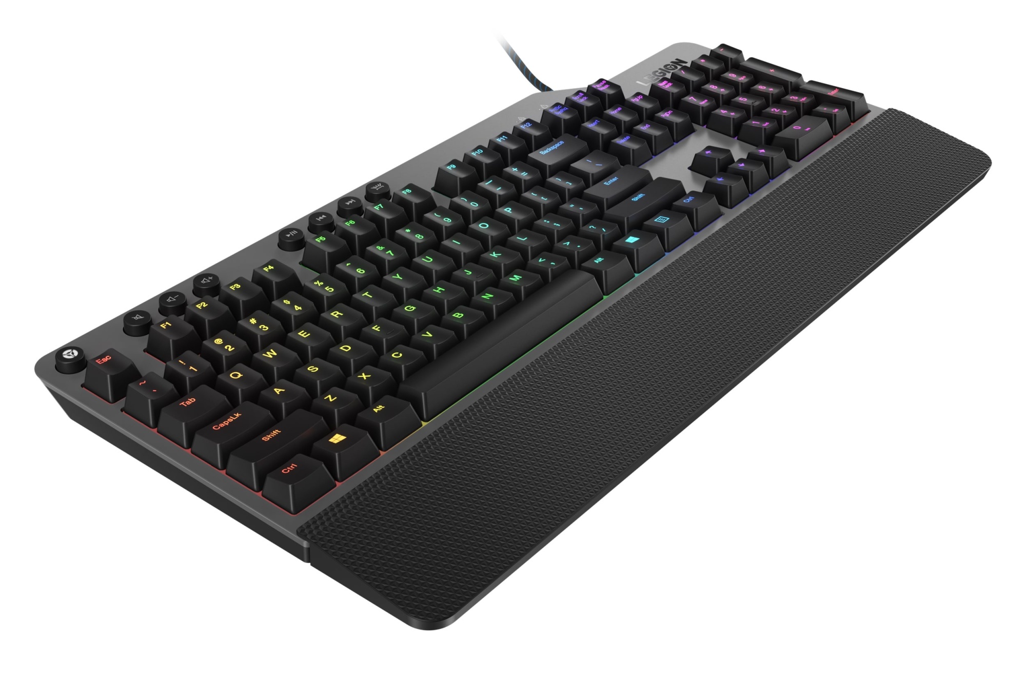 Клавиатура Lenovo Legion K500 RGB [механическая Kailh Red, клавиш - 112, USB, черная]