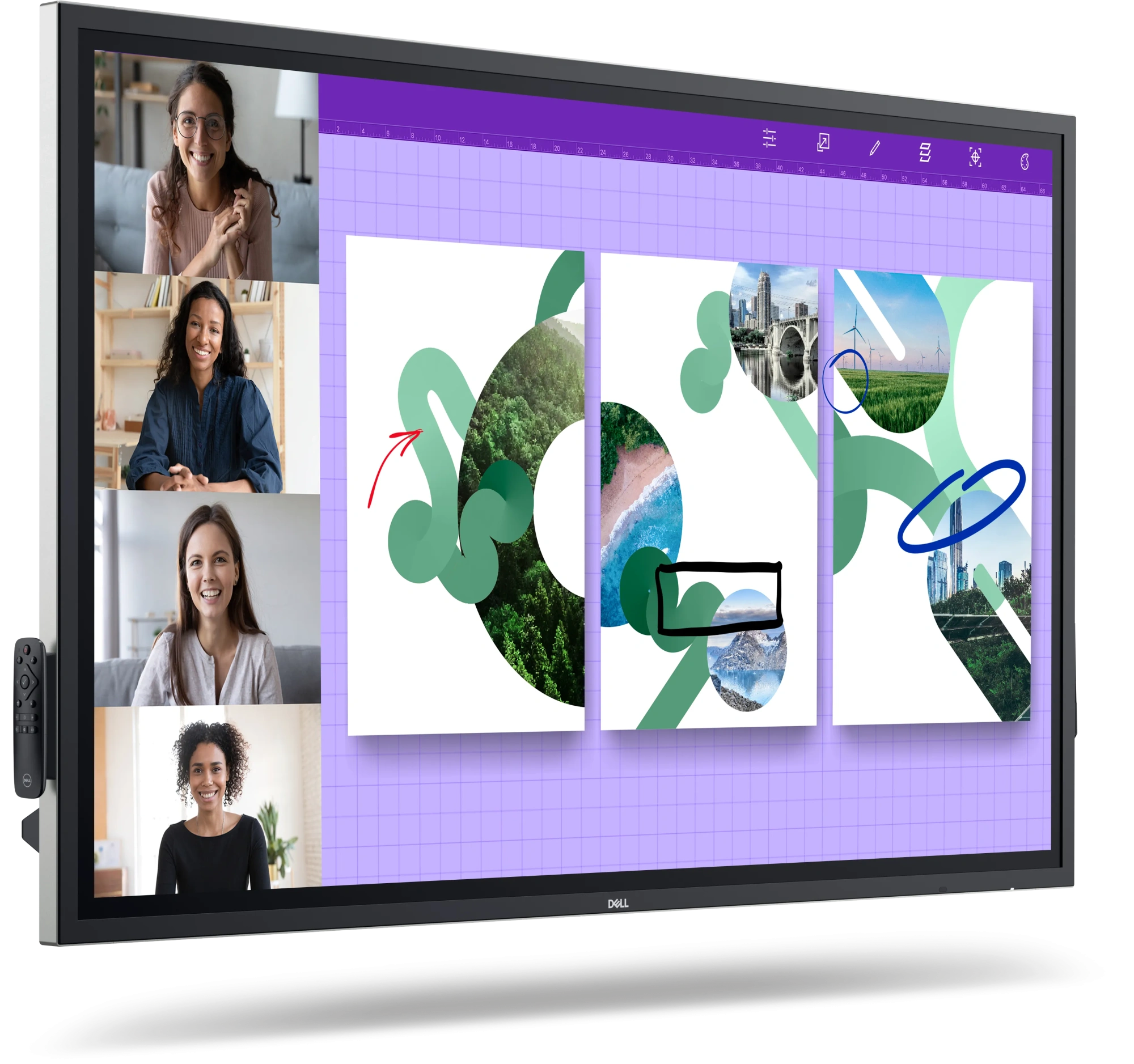 Монитор Dell Pro 65 Plus 4K Touch Monitor P6524QT (210-BJKJ) [65", IPS, 3840x2160, 60 Гц, 9 мс, HDMI x3, DisplayPort]