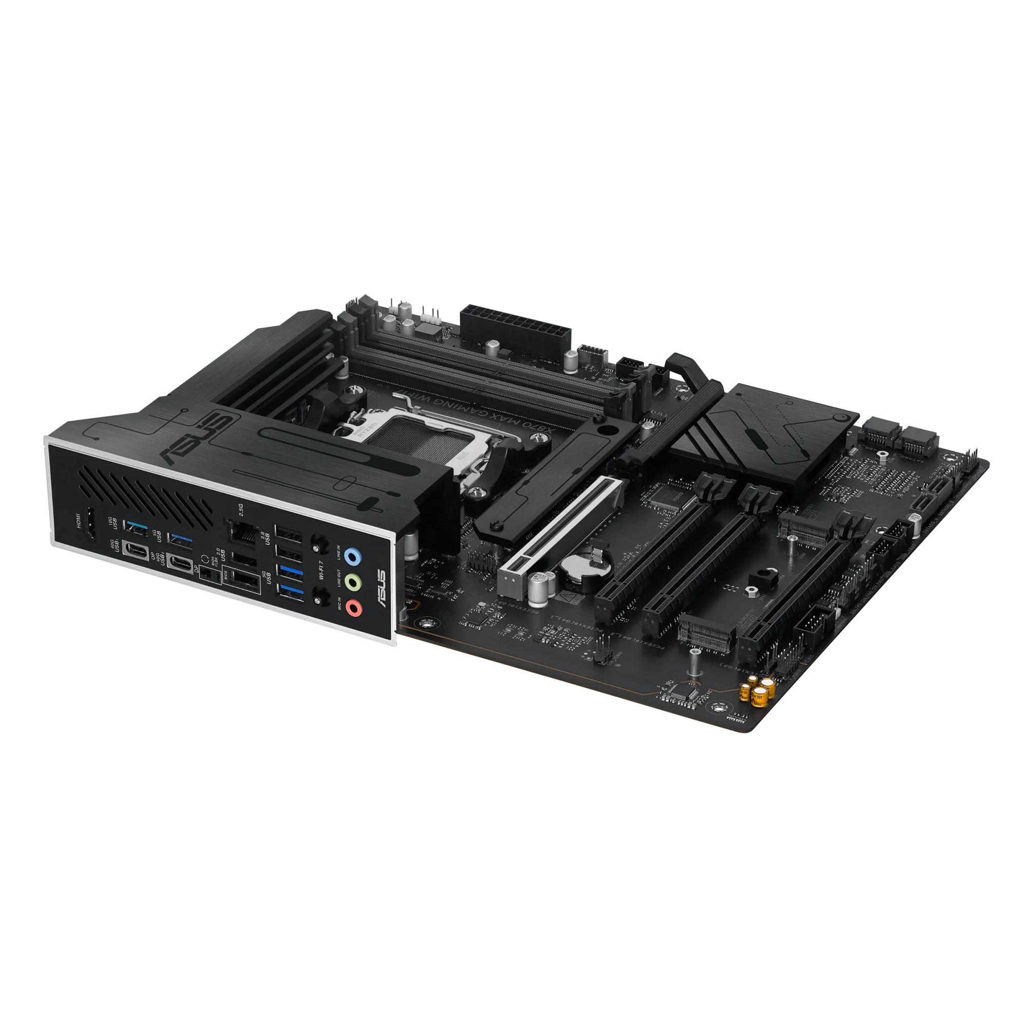 Материнская плата Asus X870 MAX GAMING WIFI7 [AM5, AMD X870, 4xDDR 5, 3xM.2, 4xPCI-E x16, Standard-ATX]