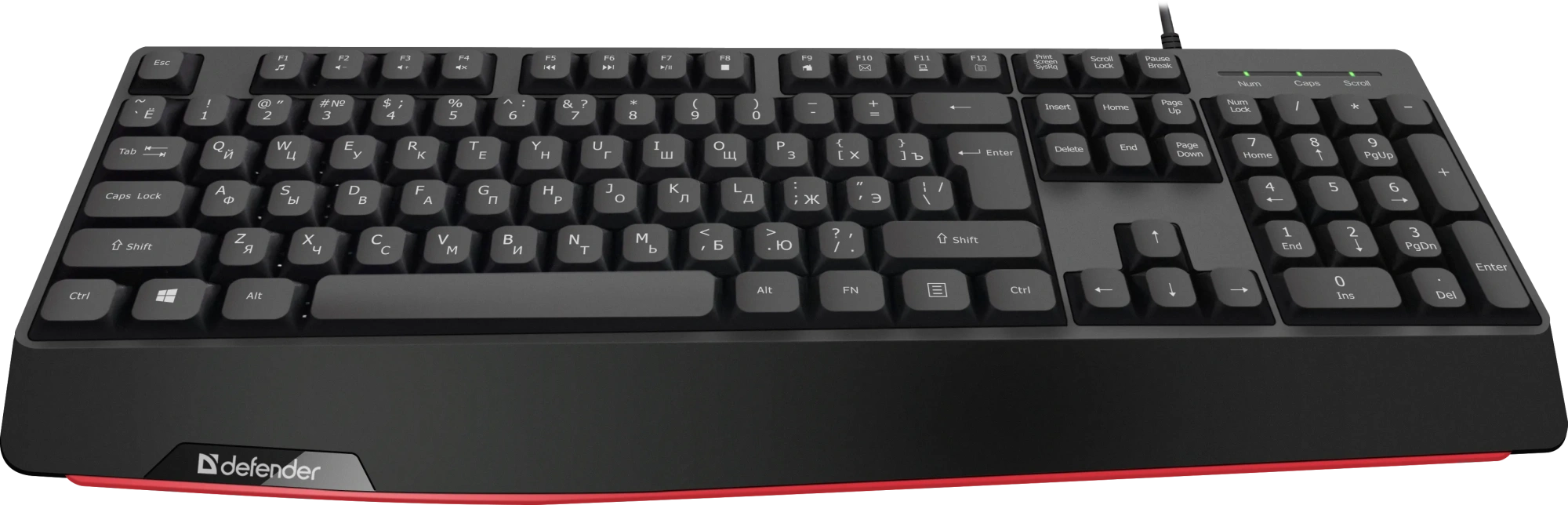 Клавиатура Defender Atom HB-546 [мембранная, проводная, черная]