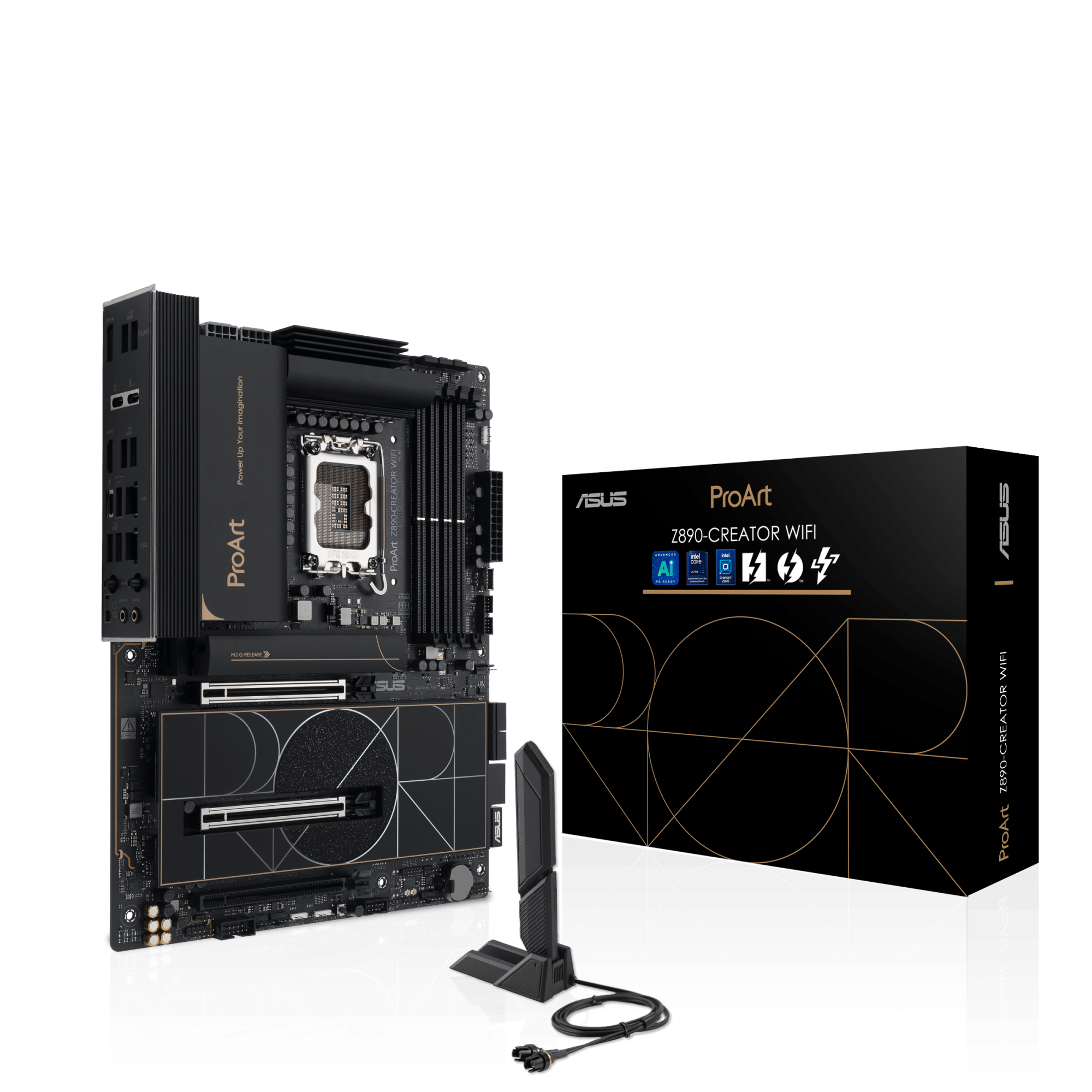 Материнская плата ASUS PROART Z890-CREATOR WIFI LGA1851 4xDDR5 4xSATA 5xM.2 1xHDMI 1xDP WiFi ATX