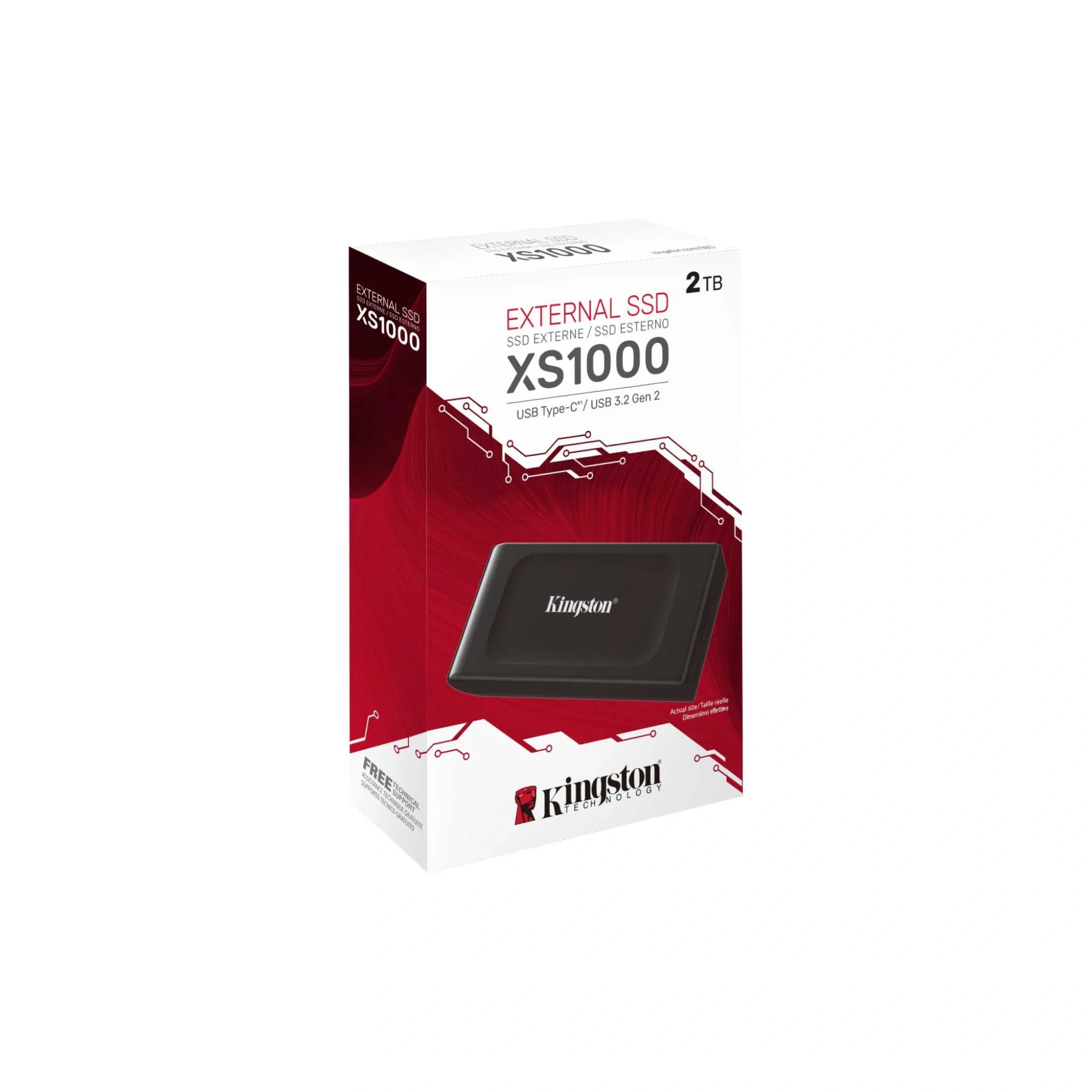 Внешний SSD накопитель Kingston SXS1000/2000G [2 TБ, чтение: 1050 МБ/с, запись: 1000 МБ/с]