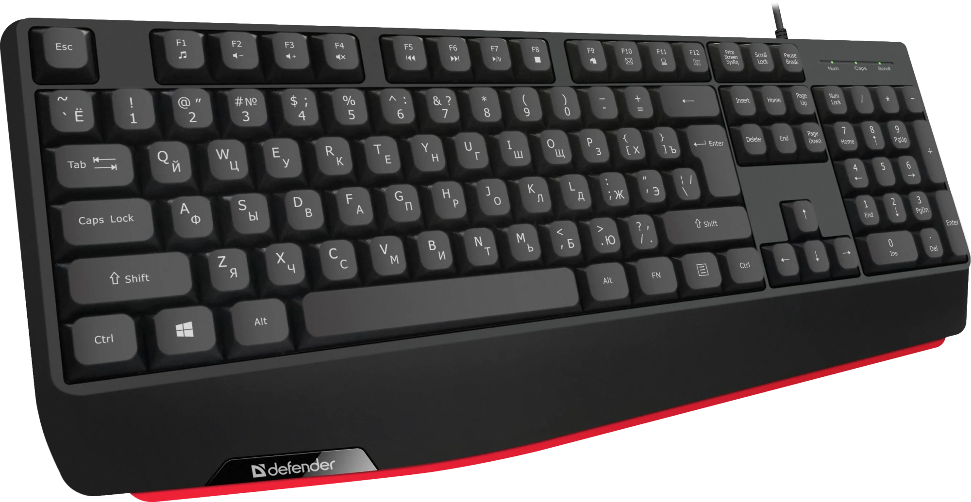 Клавиатура Defender Atom HB-546 [мембранная, проводная, черная]