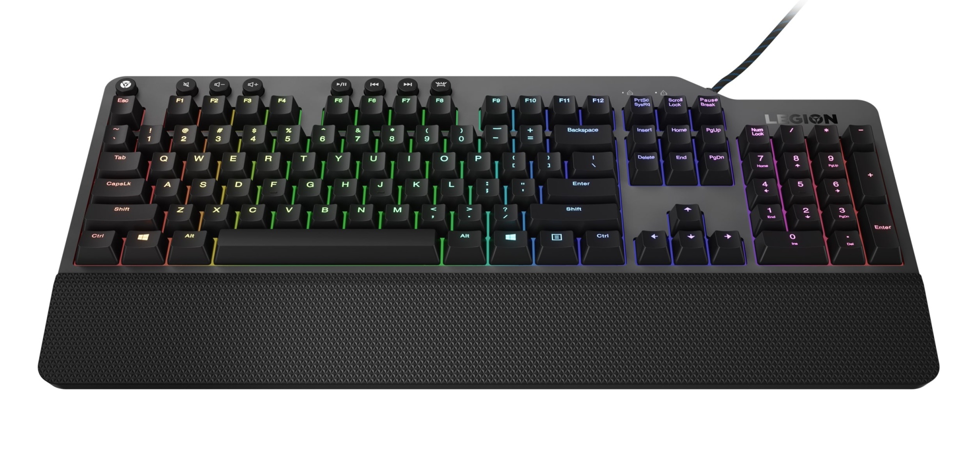 Клавиатура Lenovo Legion K500 RGB [механическая Kailh Red, клавиш - 112, USB, черная]