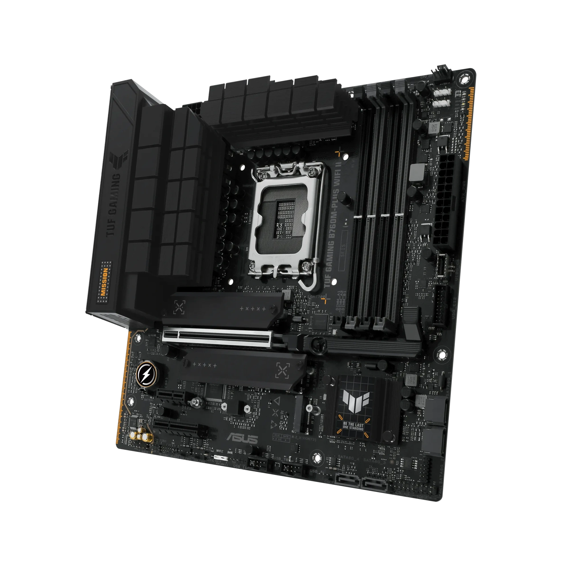 Материнская плата Asus TUF GAMING B760M-PLUS WIFI II [LGA 1700, Intel B760, 4xDDR 5, 3xM.2, 2xPCI-E x16, Micro-ATX]