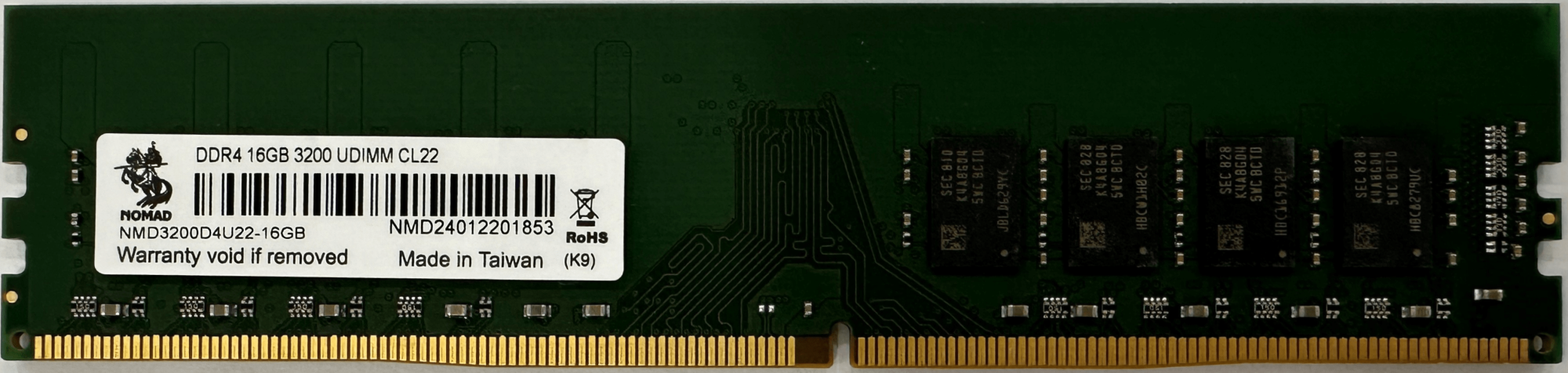 Оперативная память Nomad PC4-25600 (NMD3200D4U22-16GB) [16 ГБ, DDR 4, 3200 МГц]
