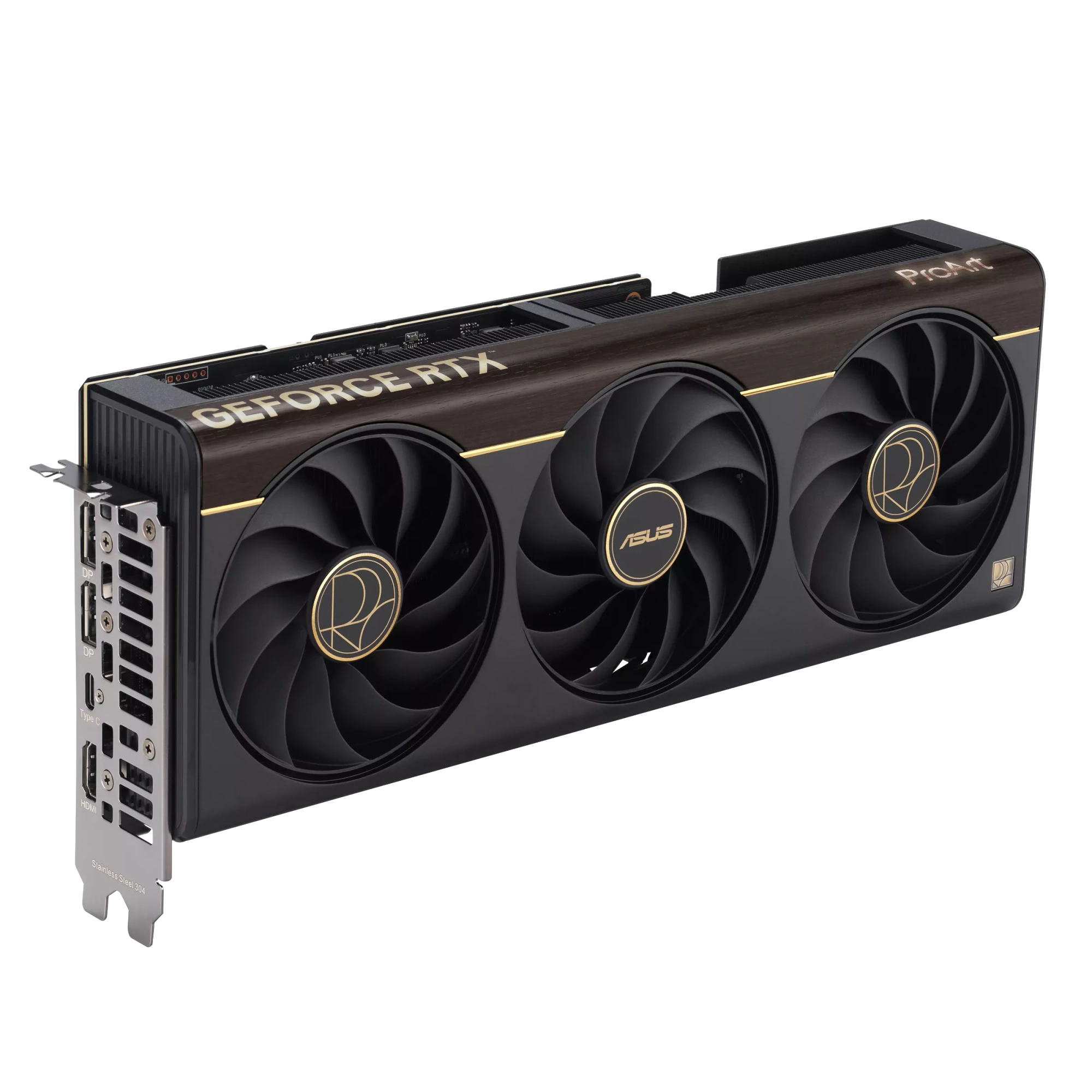 Видеокарта Asus ProArt GeForce RTX 5070 Ti OC Edition (PROART-RTX5070TI-O16G) [16 ГБ, GDDR7, 256 бит, HDMI, DisplayPort (2 шт), USB-C]