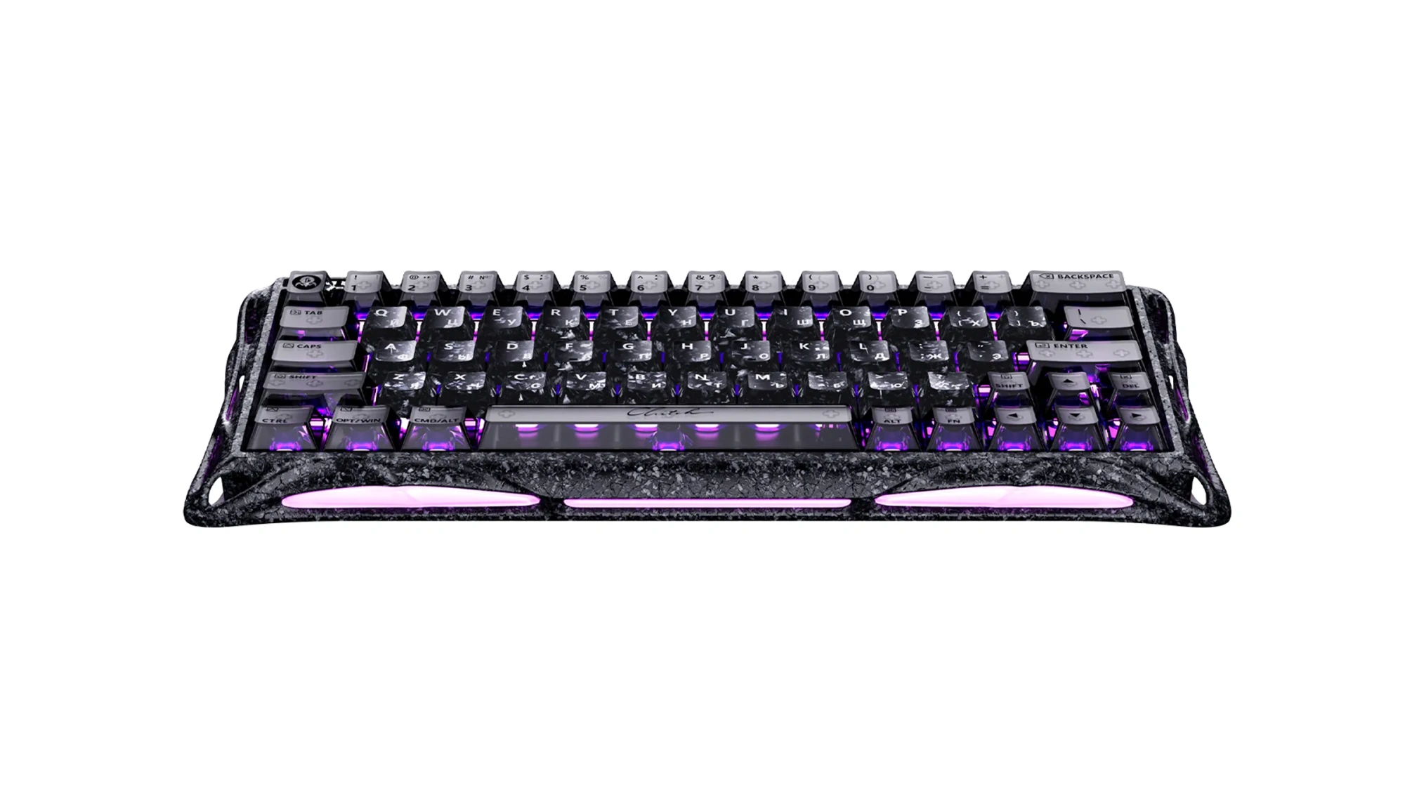 Клавиатура Gravastar Mercury V60 Pro Cyber Frost Black [Магнитная, проводная, клавиш - 64, подсветка, черная]