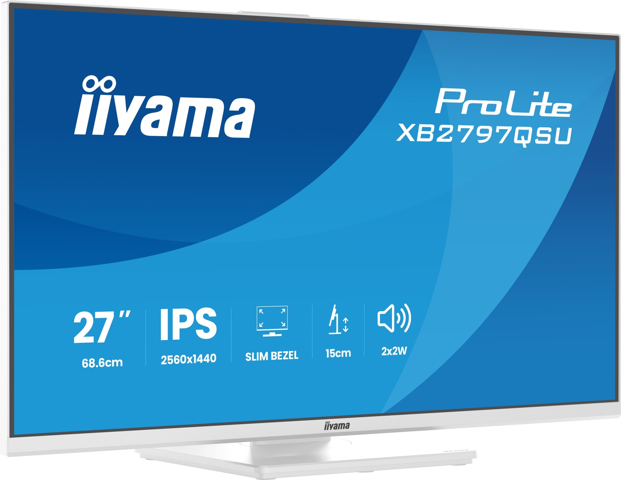 Монитор Iiyama ProLite (XB2797QSU-W1) [27", IPS, 2560x1440, 75 Гц, 1 мс, HDMI x2, DisplayPort]