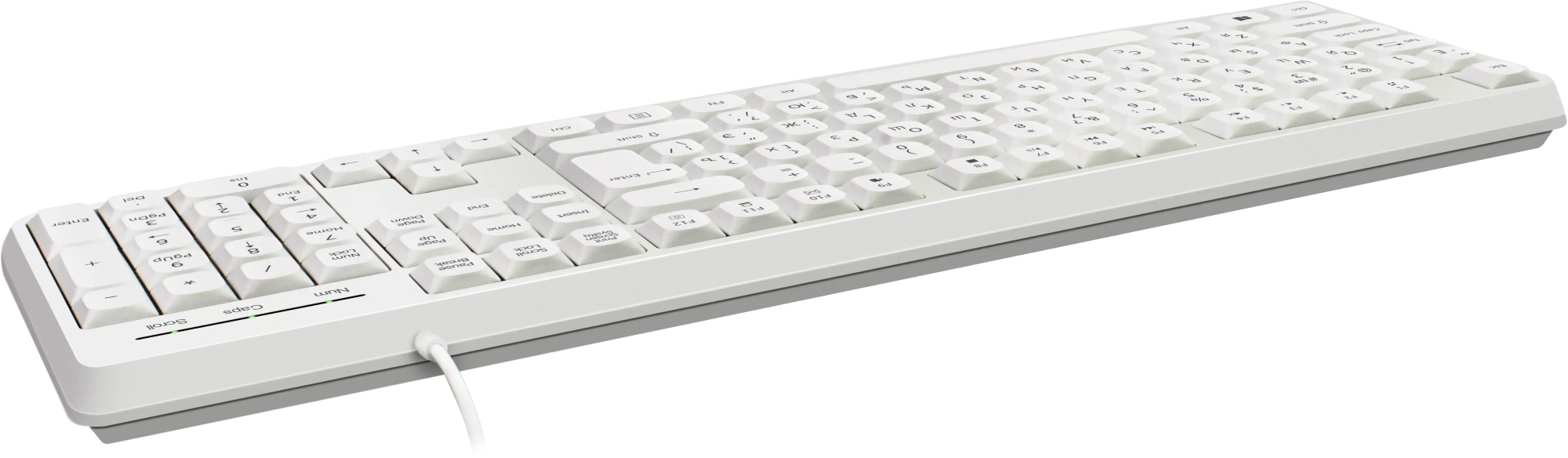 Клавиатура Defender Atom HB-546 (45546) [мембранная, проводная, белая]