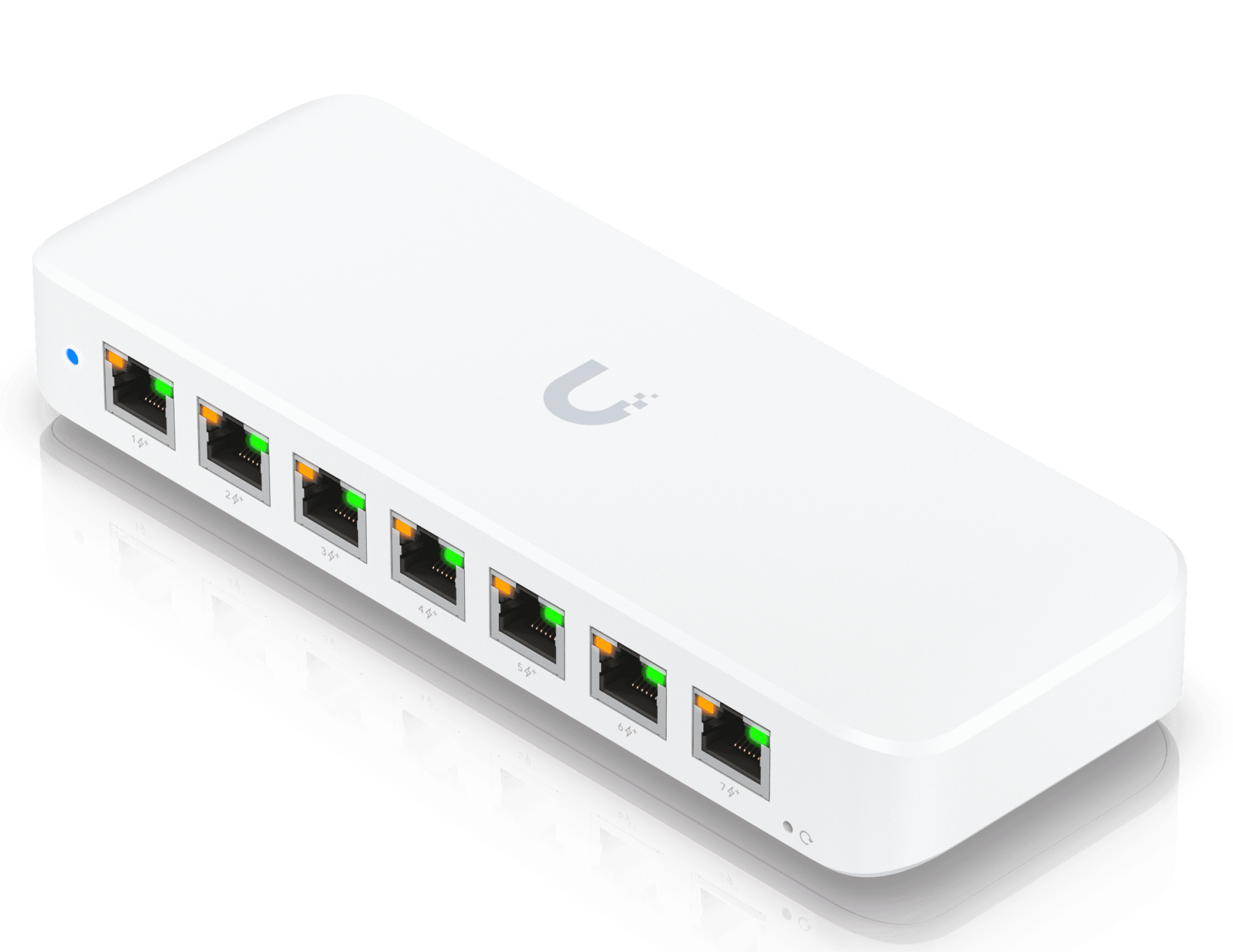 Коммутатор Ubiquiti UniFi Switch Ultra 60W (USW-Ultra-60W), 8x1000 LAN, 7xPoE+, 1xPoE++, 9W per port