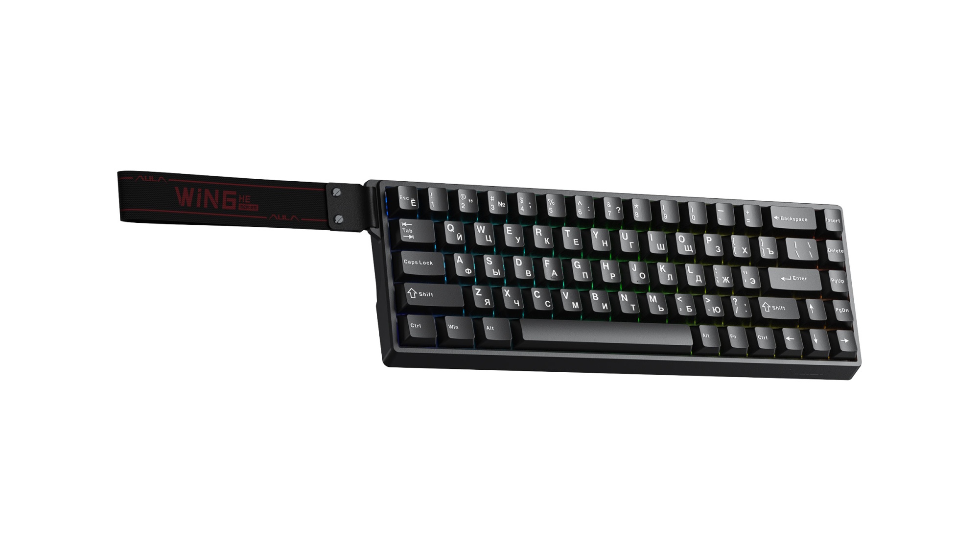 Клавиатура Aula WIN68 [механическая, проводная, RGB подсветка, Greywood Magnetic Switch, черная]