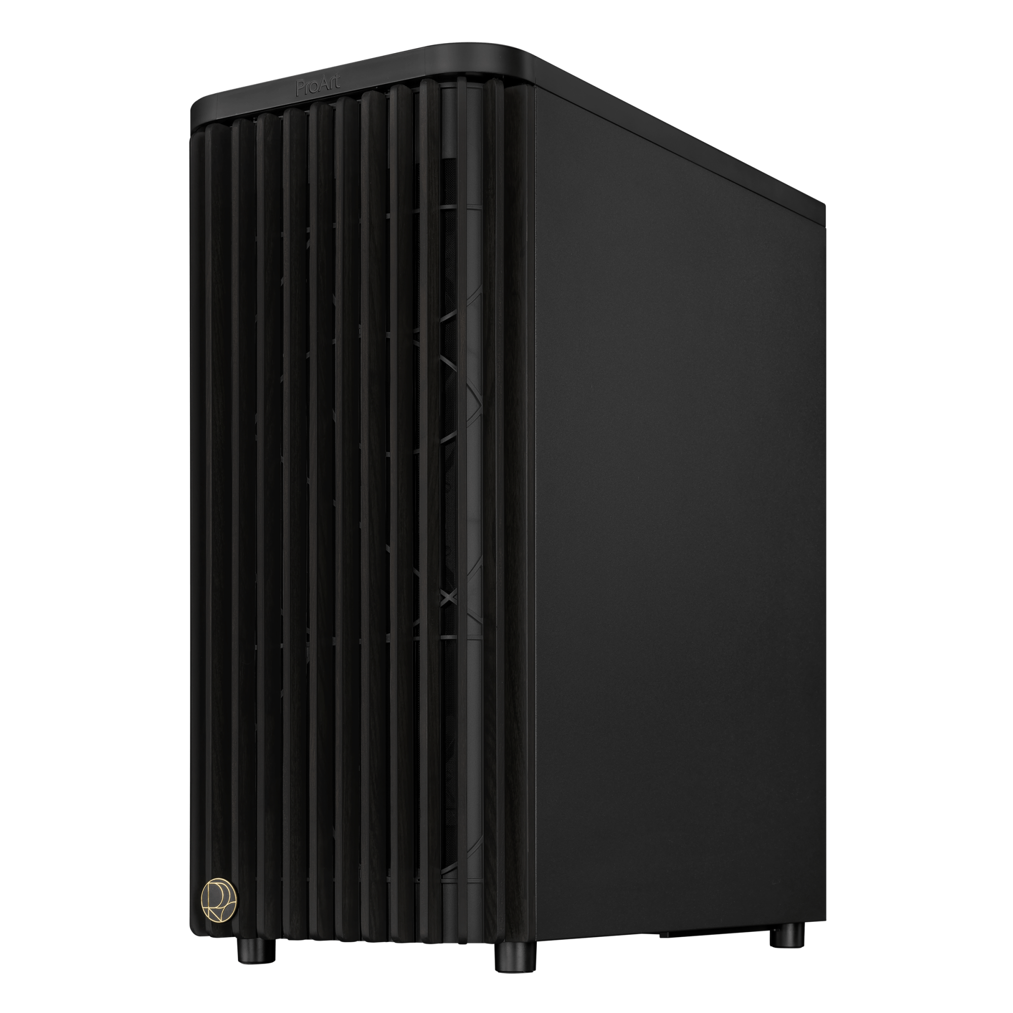 Корпус Asus PROART PA401 WOOD METAL (90DC00M0-B39010) [Midi Tower, 1 x 120 мм, 2 x 160 мм, черный]