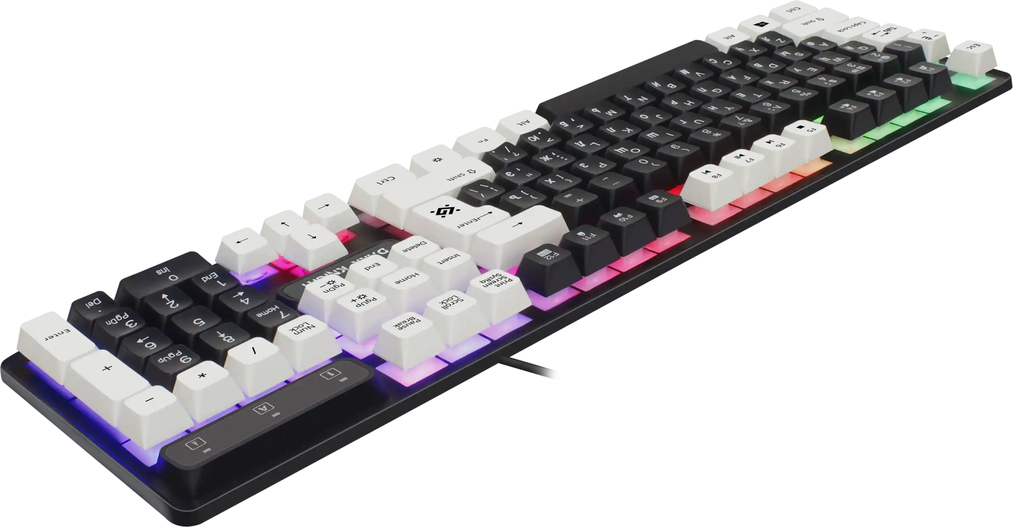 Клавиатура Defender Dark Knight GK-077 RU (45077), проводная, Белая