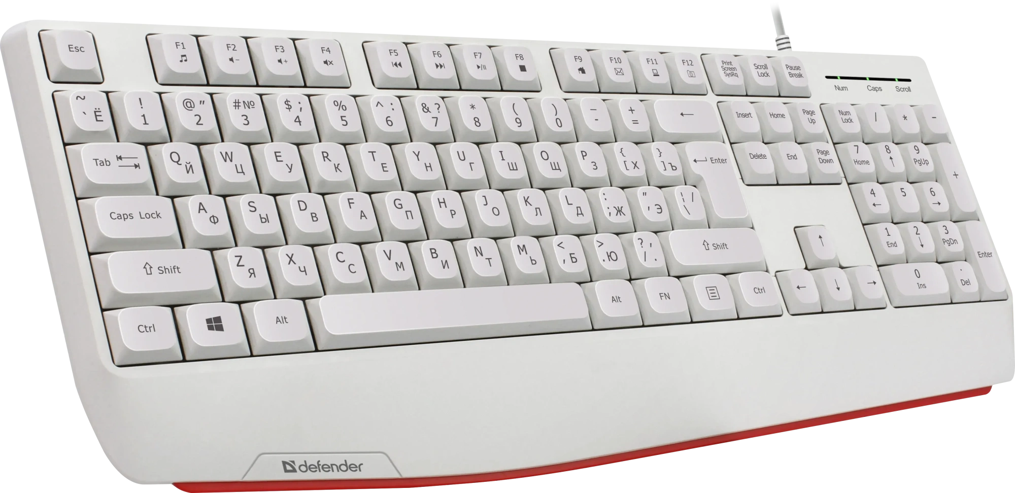 Клавиатура Defender Atom HB-546 (45546) [мембранная, проводная, белая]