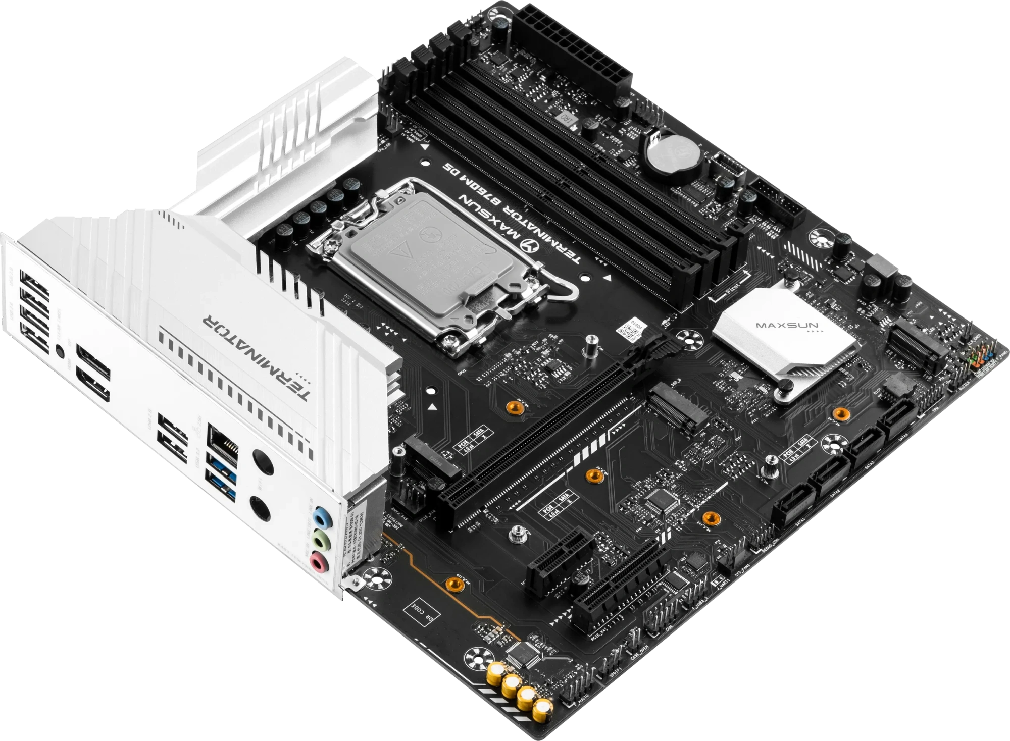 Материнская плата Maxsun Terminator B760M D5 [LGA 1700, AMD B760, 4xDDR 5, 3xM.2, 1xPCI-E x16, Micro-ATX]