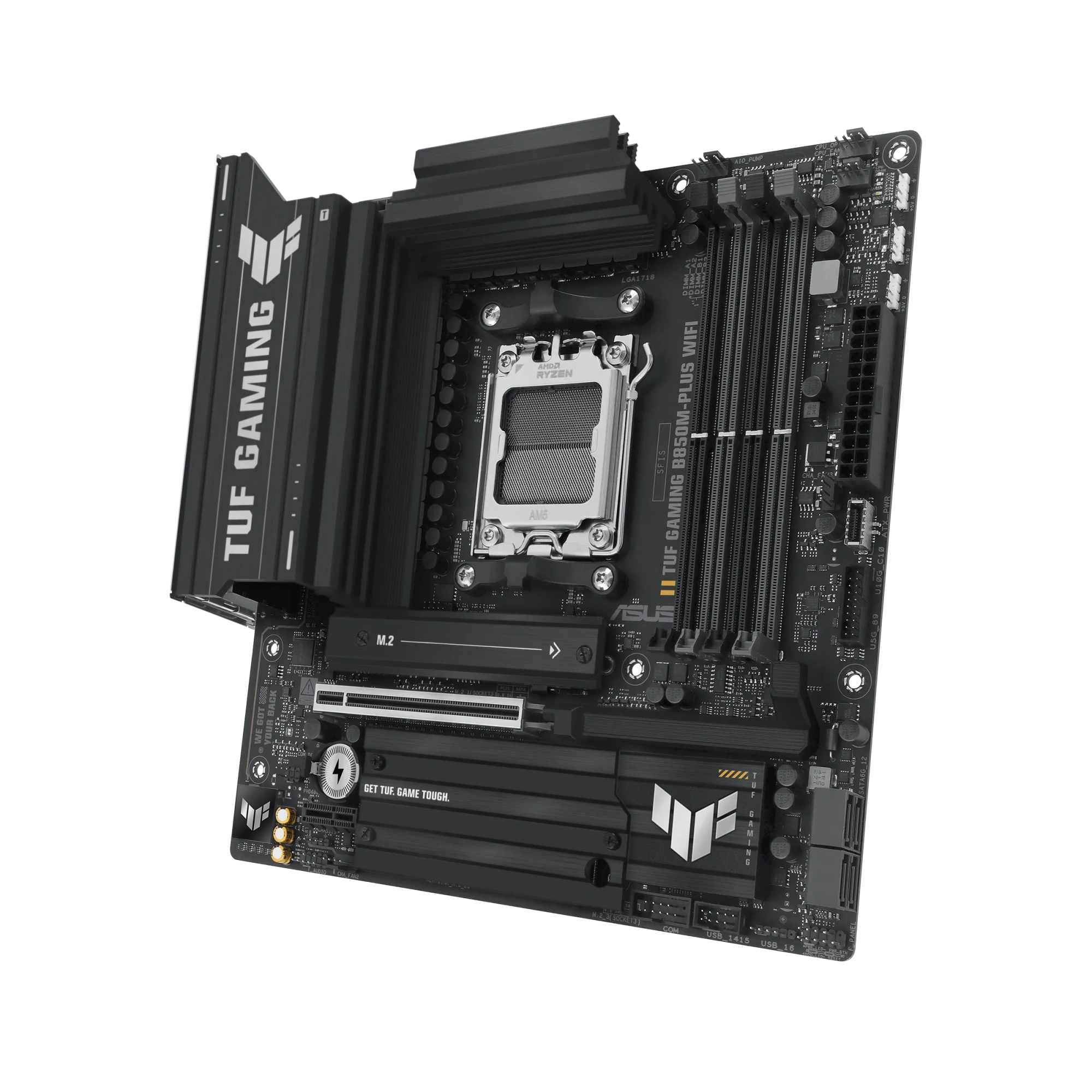 Материнская плата Asus TUF GAMING B850M-PLUS WIFI [AM5, AMD B850, 4xDDR 5, 3xM.2, 1xPCI-E x16, Micro-ATX]