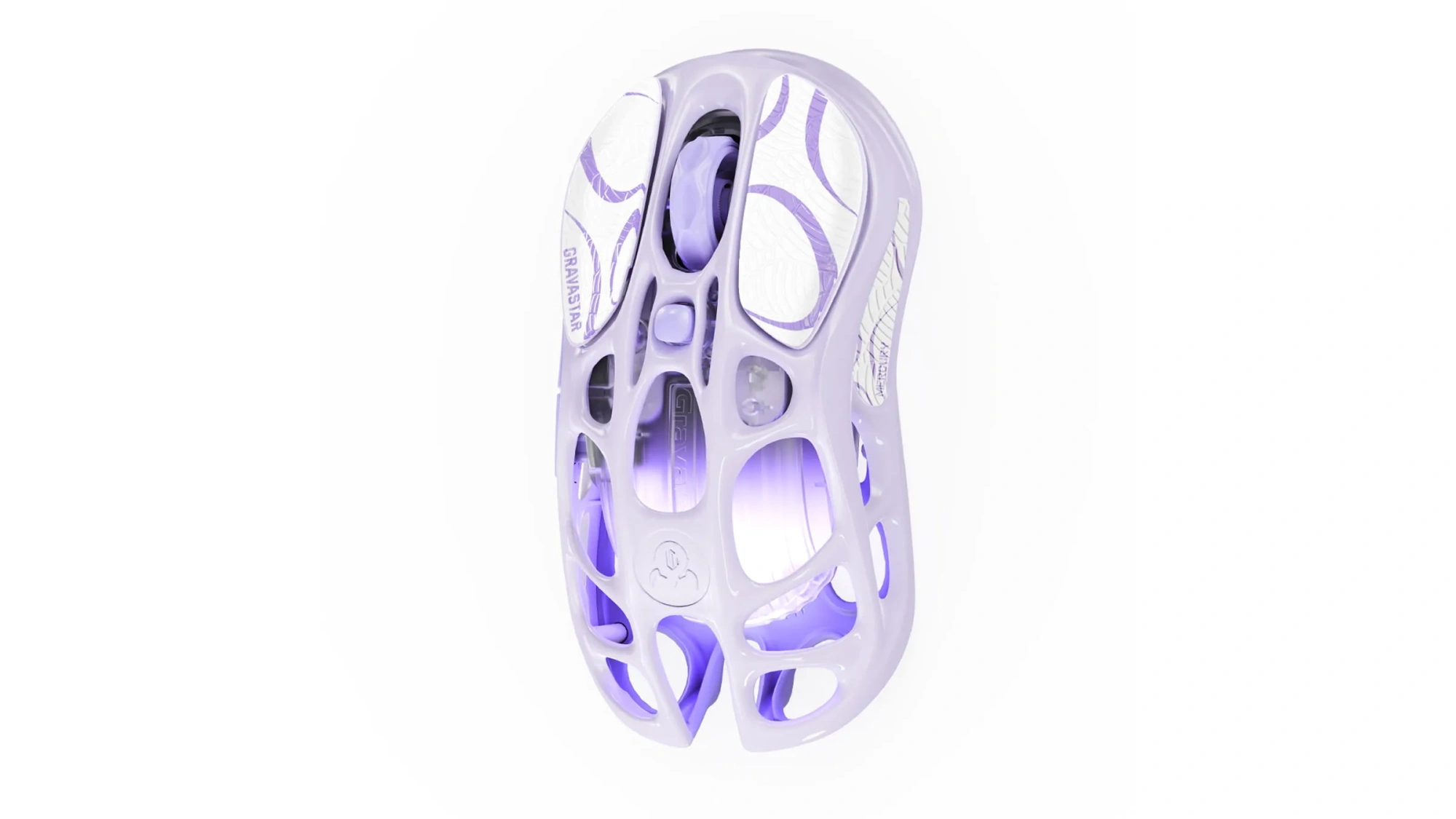 Мышь Gravastar Mercury M1 Pro [беспроводная, светодиодная, 26000 DPI, 1000 Гц подсветка, Фиолетовый]