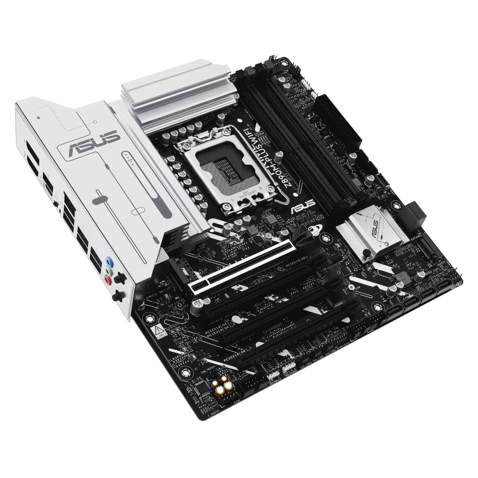 Материнская плата Asus PRIME Z890M-PLUS WIFI [LGA 1851, Intel Z890, 4xDDR 3, DDR 4, 3xM.2, 4xPCI-E x16, Micro-ATX]