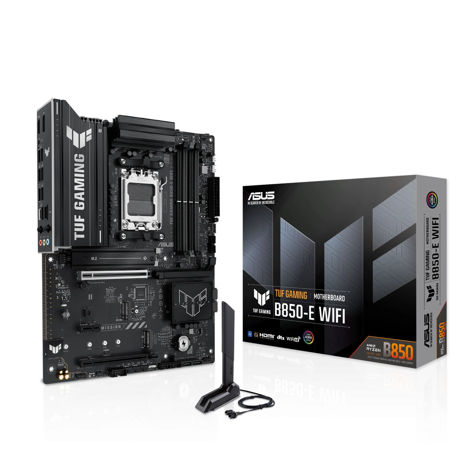 Материнская плата Asus TUF GAMING B850-E WIFI [AM5, AMD B850, 4xDDR 5, 3xM.2, 2xPCI-E x16, Standard-ATX]