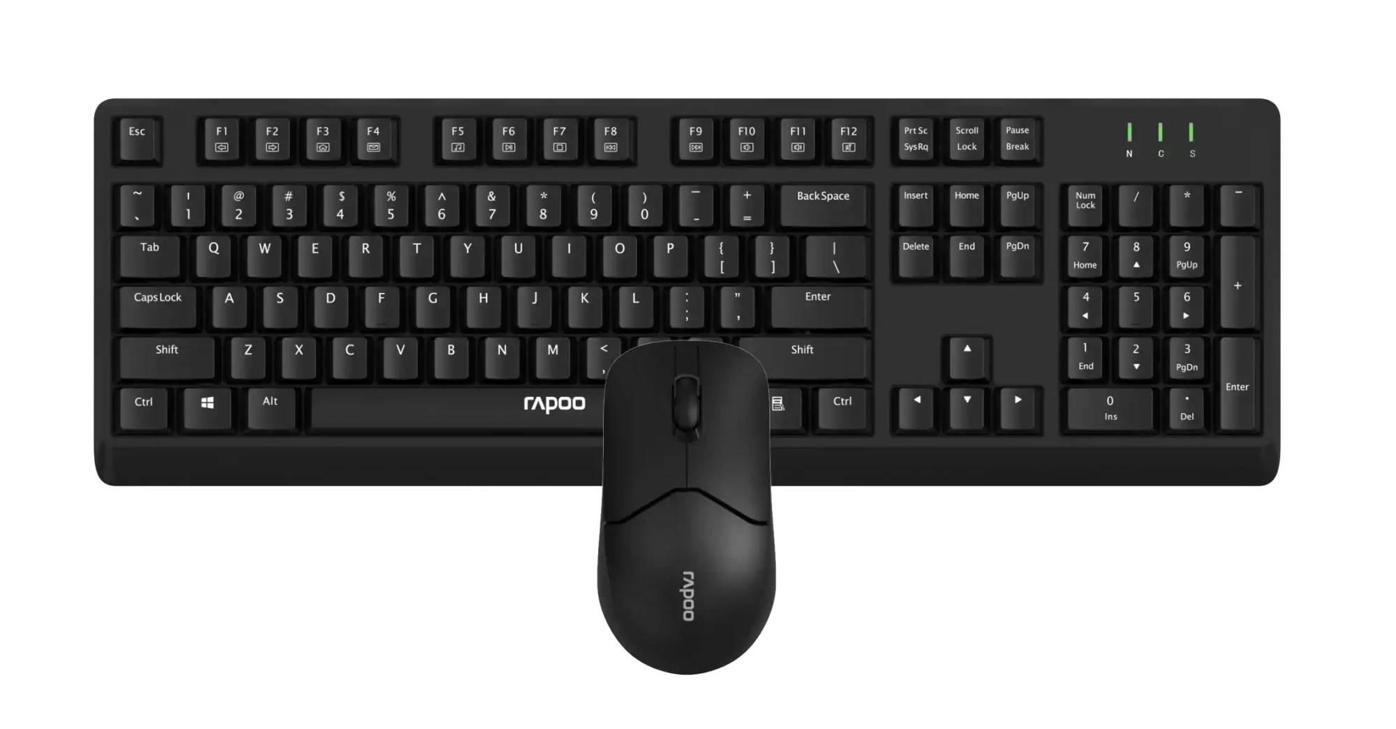 Клавиатура+мышь Rapoo X1500 [мембранная, беспроводная, черная]