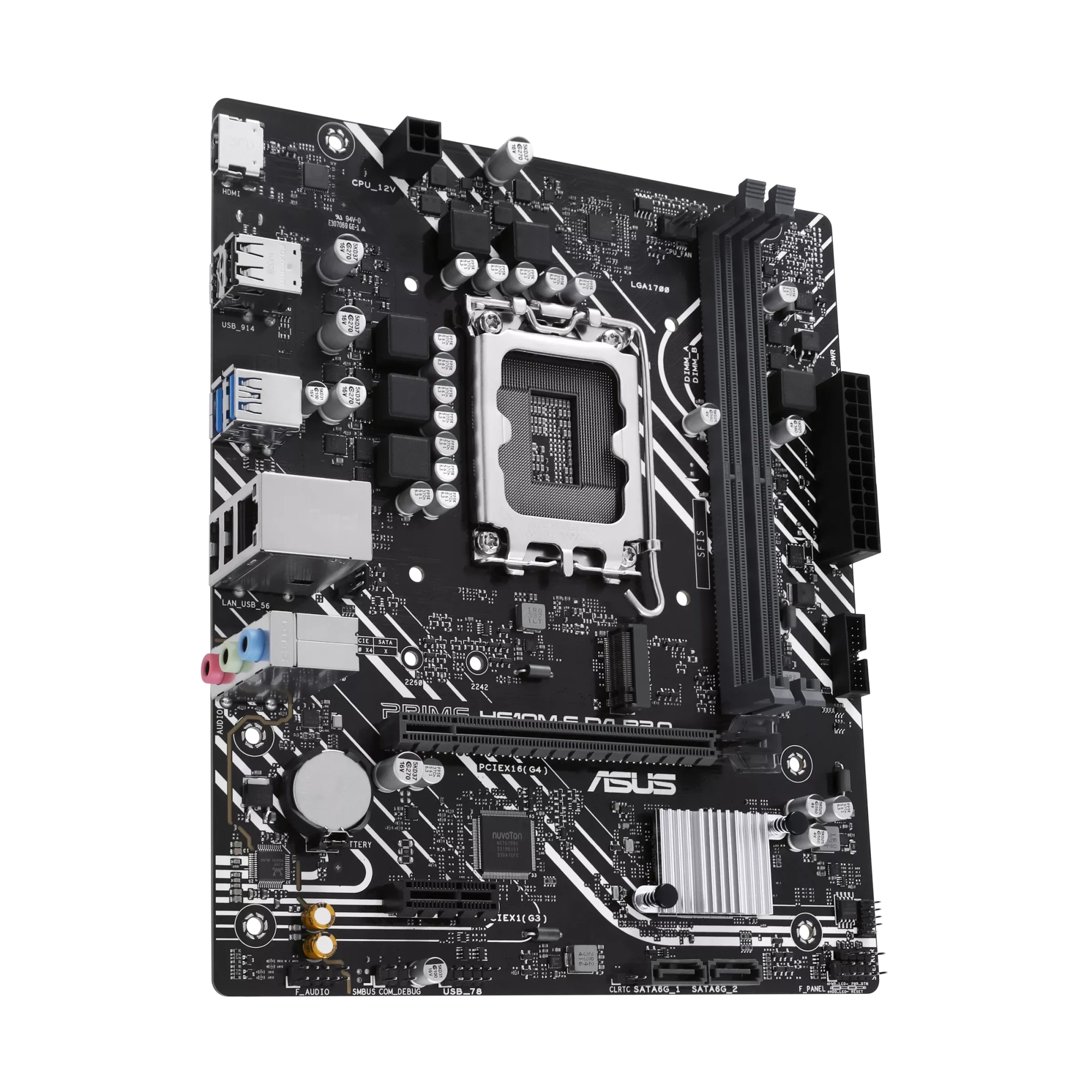 Материнская плата Asus PRIME H610M-F D4 R2.0, LGA 1700, Intel H610, 2xDDR 4, 1xM.2, 1xPCI-E x16, Micro-ATX