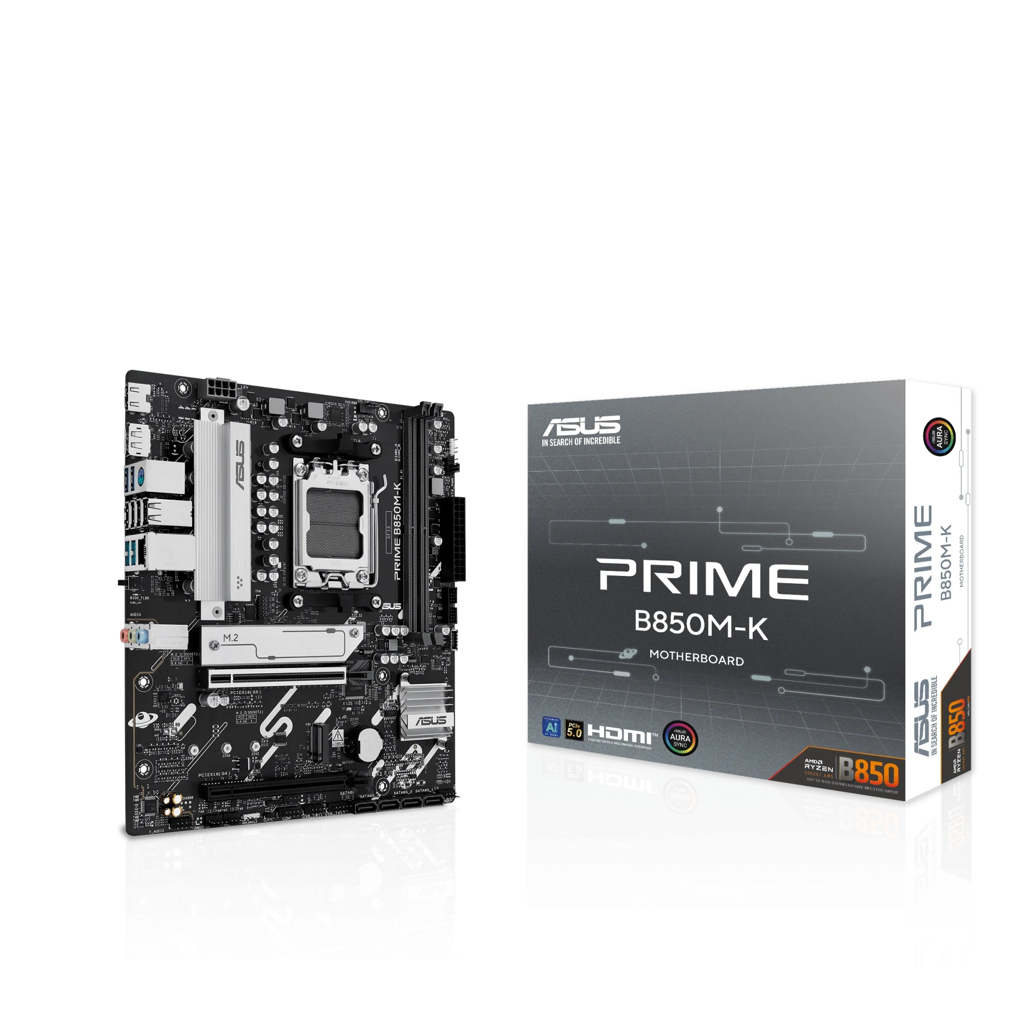 Материнская плата Asus PRIME B850M-K [AM5, AMD B850, 2xDDR 5, 2xM.2, 2xPCI-E x16, Micro-ATX]