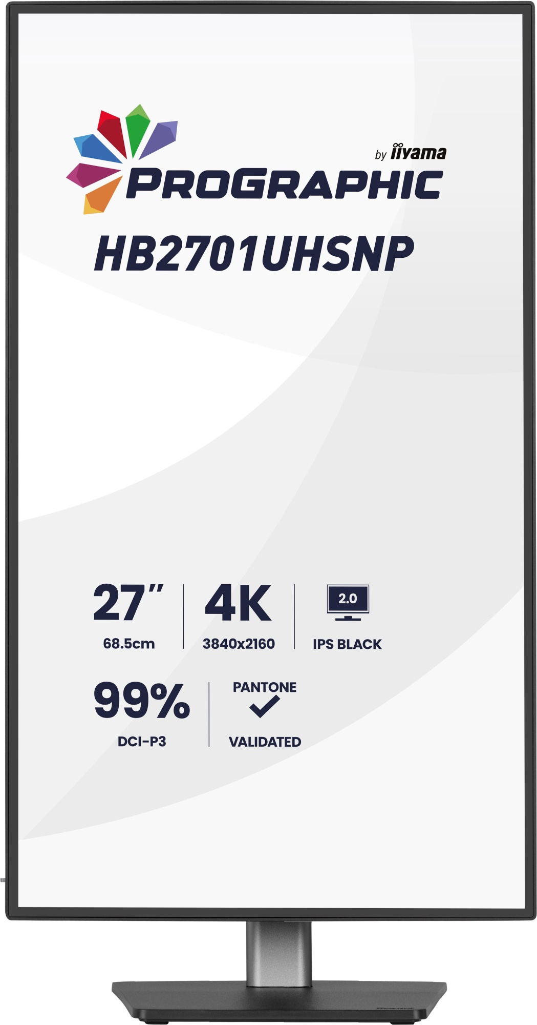 Монитор Iiyama ProGraphic (HB2701UHSNP-B1) [27", IPS, 3840x2160, 60 Гц, 4 мс, HDMI, DisplayPort, USB Type-C]