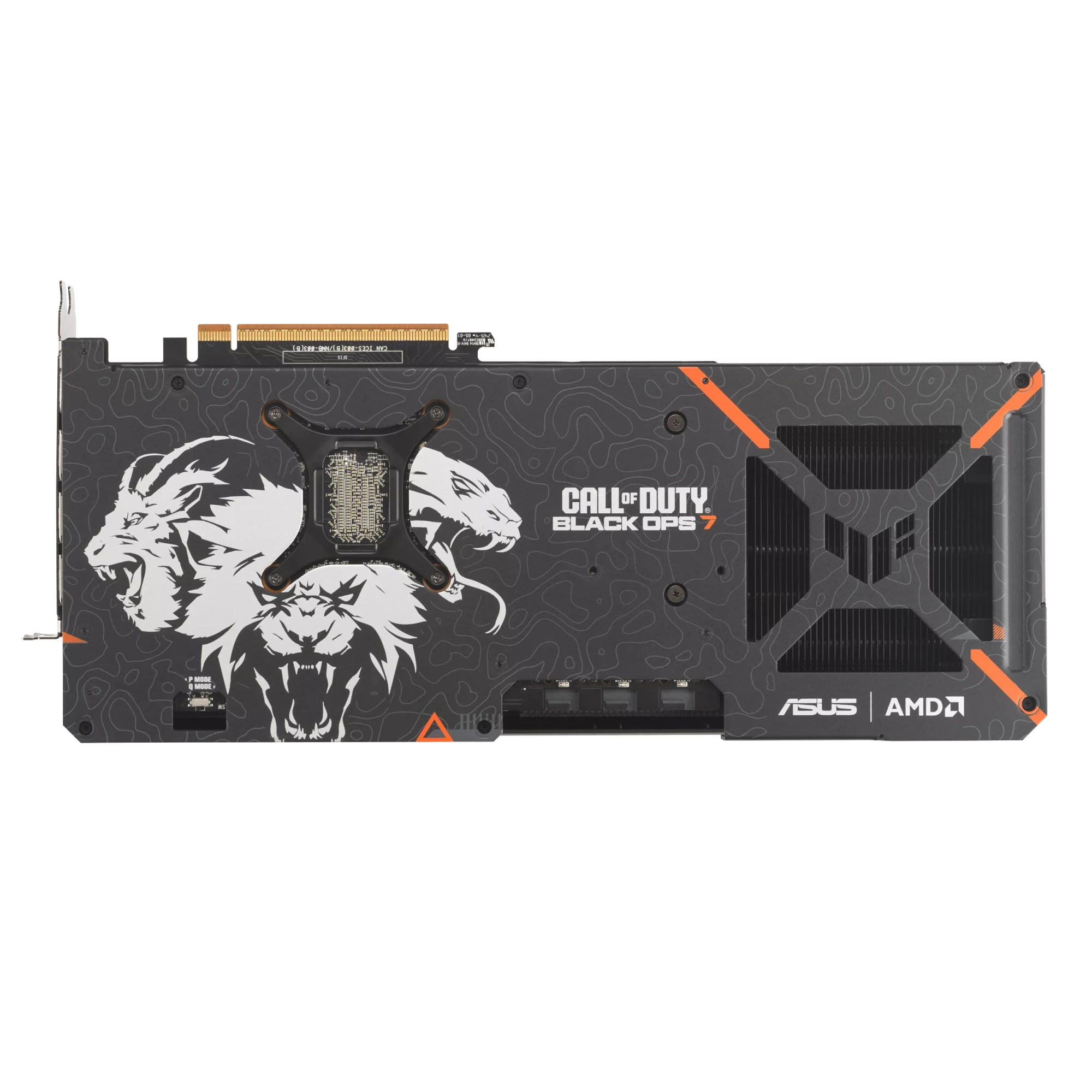 Видеокарта Asus TUF Gaming Radeon RX 9070 XT COD BO7 Special Edition (TUF-RX9070XT-O16G-COD-BO7) [16 ГБ, GDDR6, 256 бит, HDMI (2 шт), DisplayPort (2 шт)]