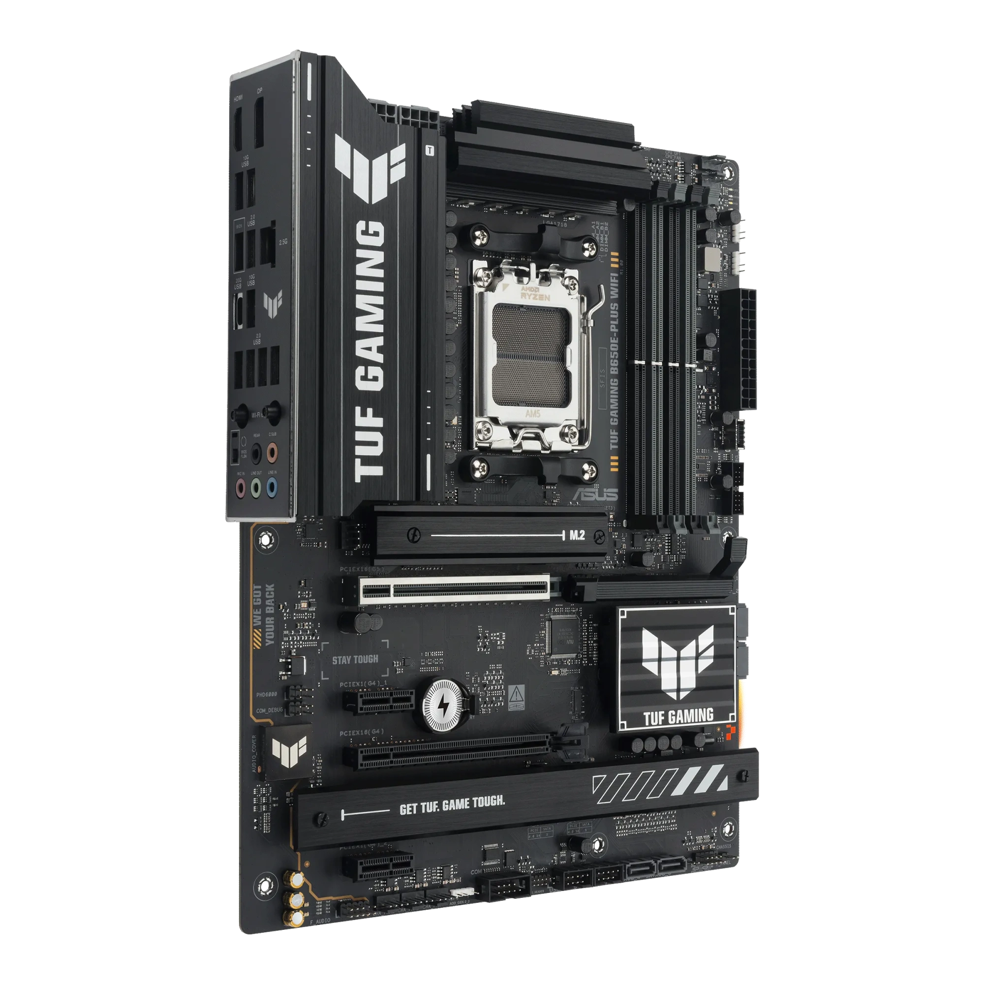 Материнская плата Asus TUF GAMING B650E-PLUS WIFI [AM5, AMD B650, 4xDDR 5, 3xM.2, 2xPCI-E x16, Standard-ATX]