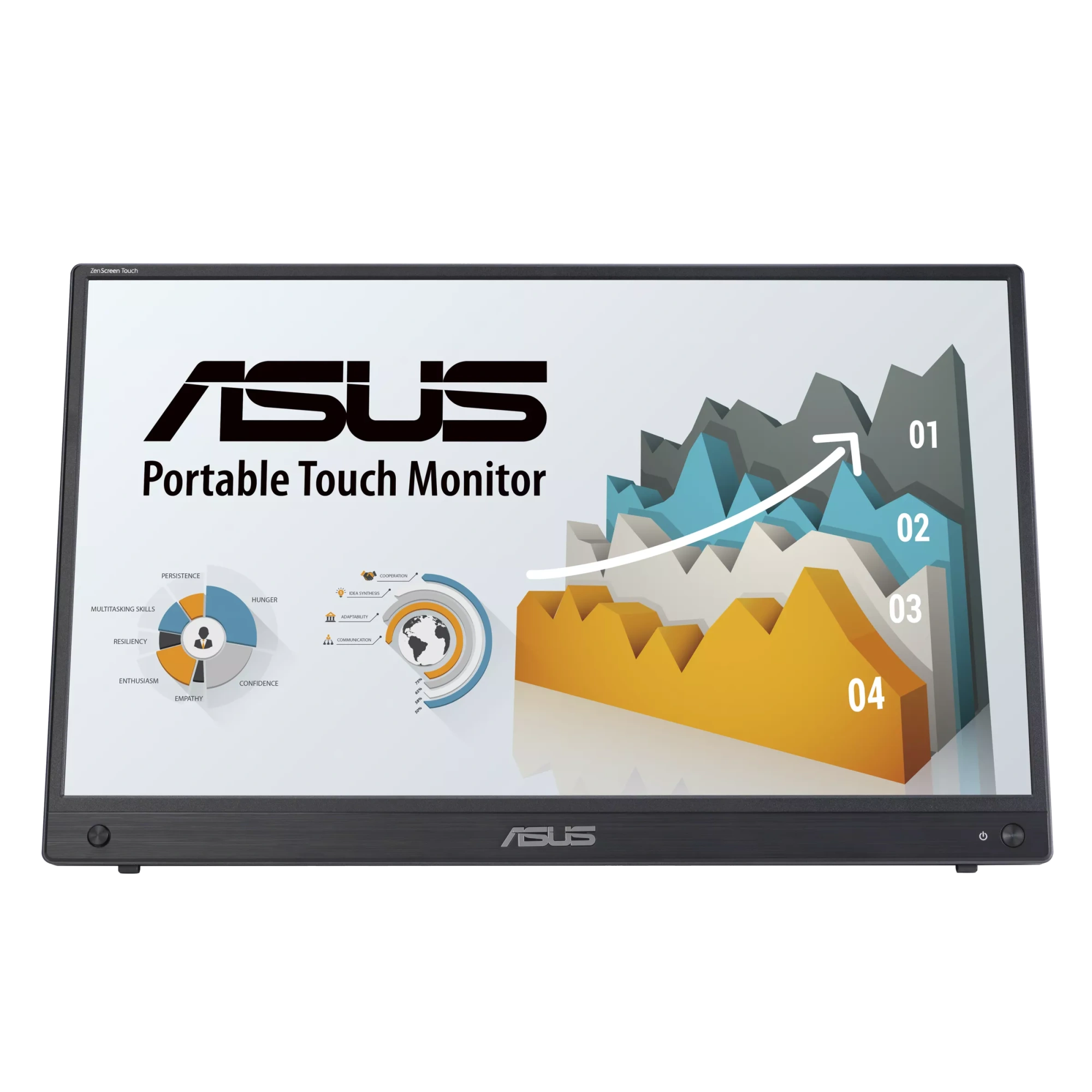 Монитор Asus MB16AHT (90LM0890-B01170) [15.6", IPS, 1920x1080, 60 Гц, 5 ms, Mini HDMI, USB Type-C x2]