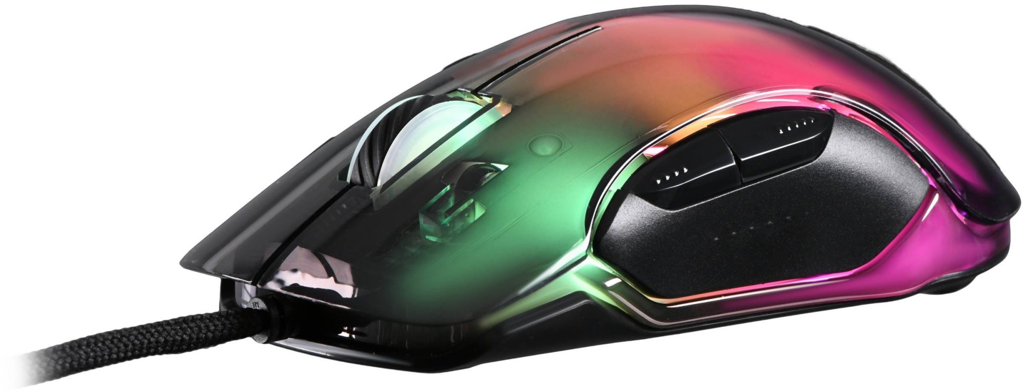 Мышь игровая 2E GAMING MG345 RGB USB Transparent, 2E-MG345TR [проводная, светодиодная, 12800 DPI]