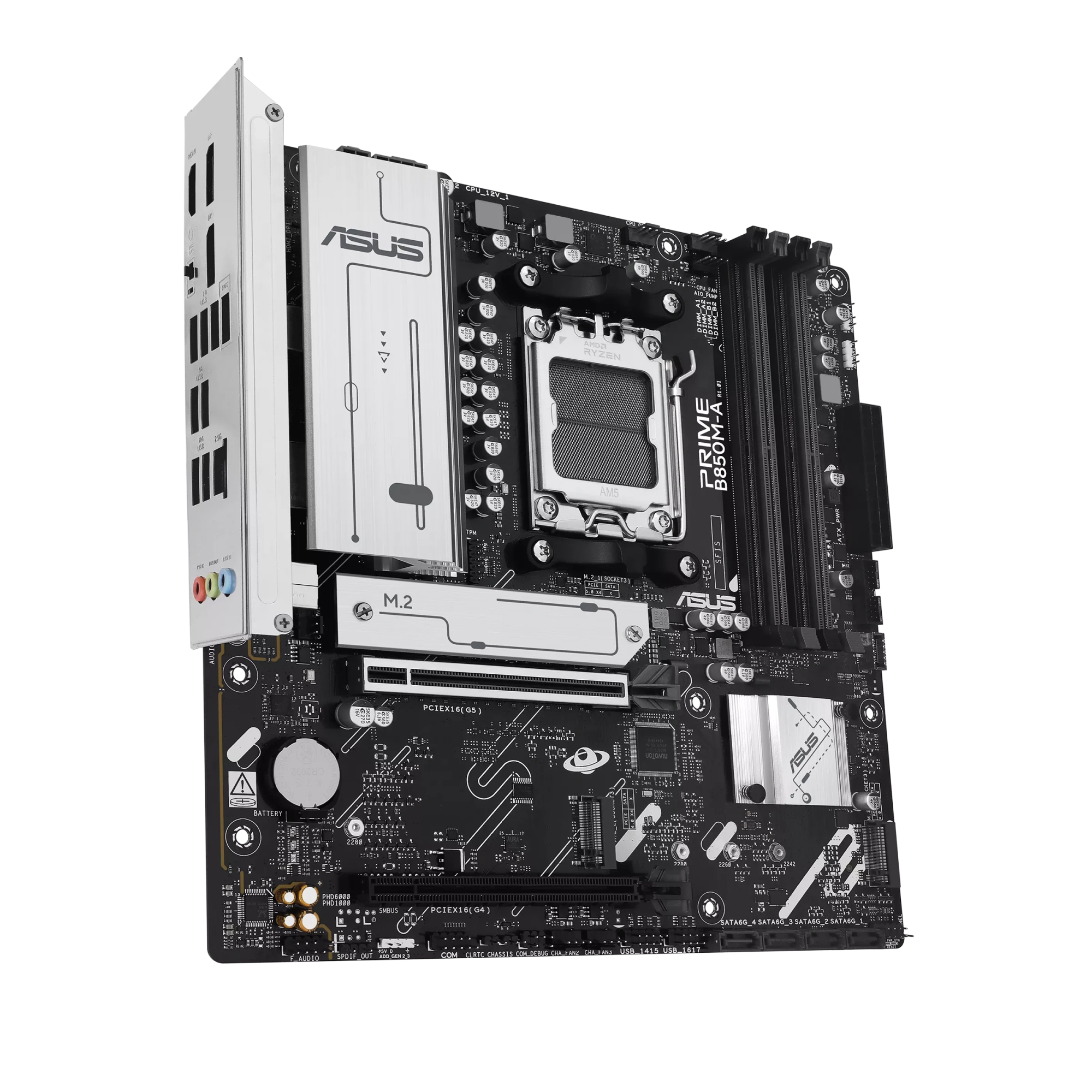 Материнская плата Asus PRIME B850M-A-CSM [AM5, AMD B850, 4xDDR 5, 3xM.2, 2xPCI-E x16, Micro-ATX]