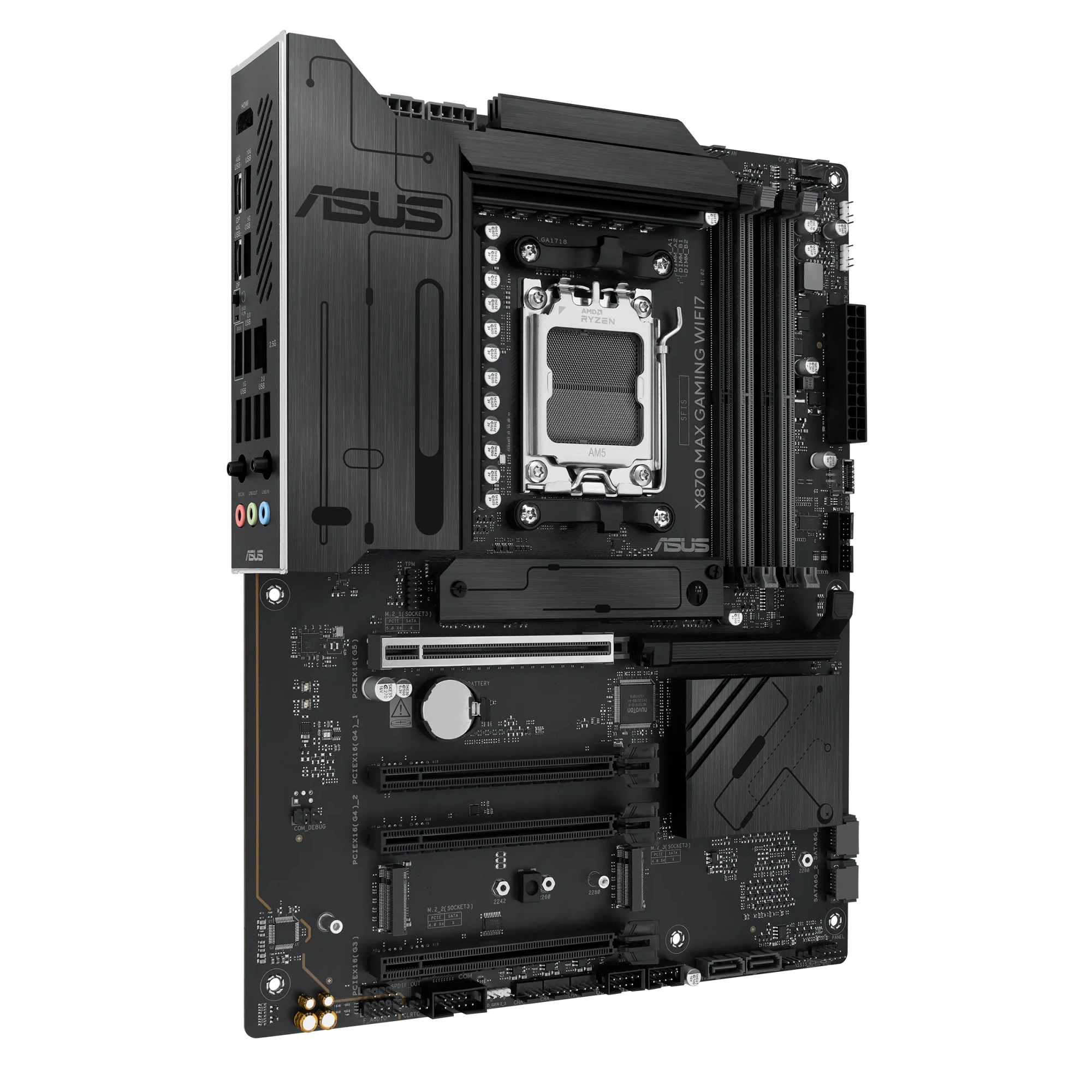 Материнская плата Asus X870 MAX GAMING WIFI7 [AM5, AMD X870, 4xDDR 5, 3xM.2, 4xPCI-E x16, Standard-ATX]