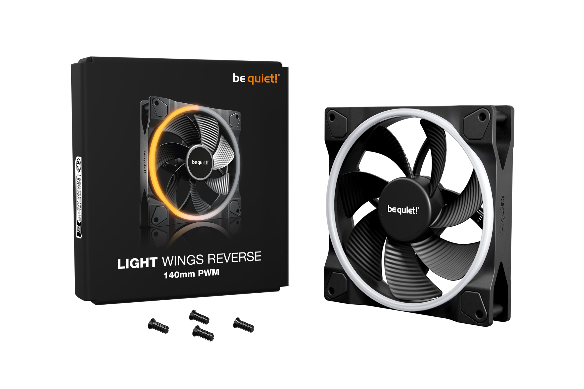 Вентилятор для корпуса Be quiet! Light Wings 140mm PWM Reverse (BL134) [140 мм, 1500 об/мин, 56 CFM, 23.3 дБ, PWM]