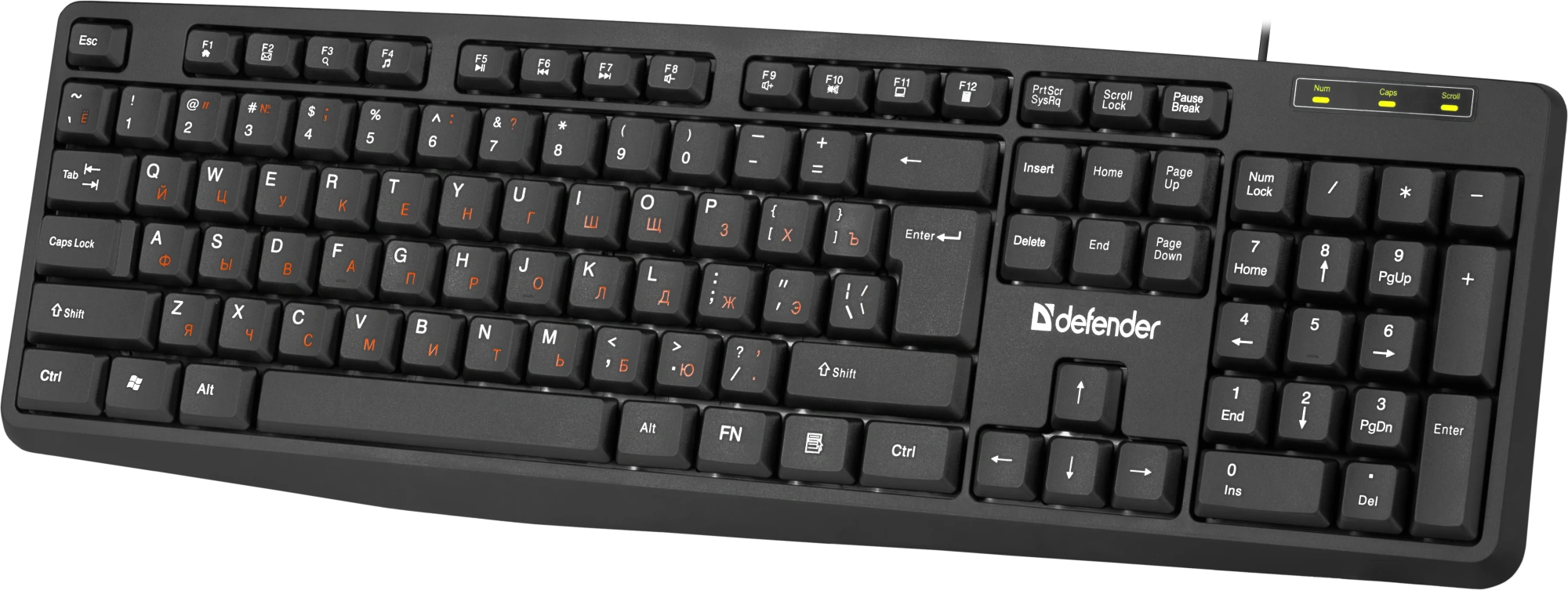 Клавиатура Defender Concept HB-164 [мембранная, проводная, черная]