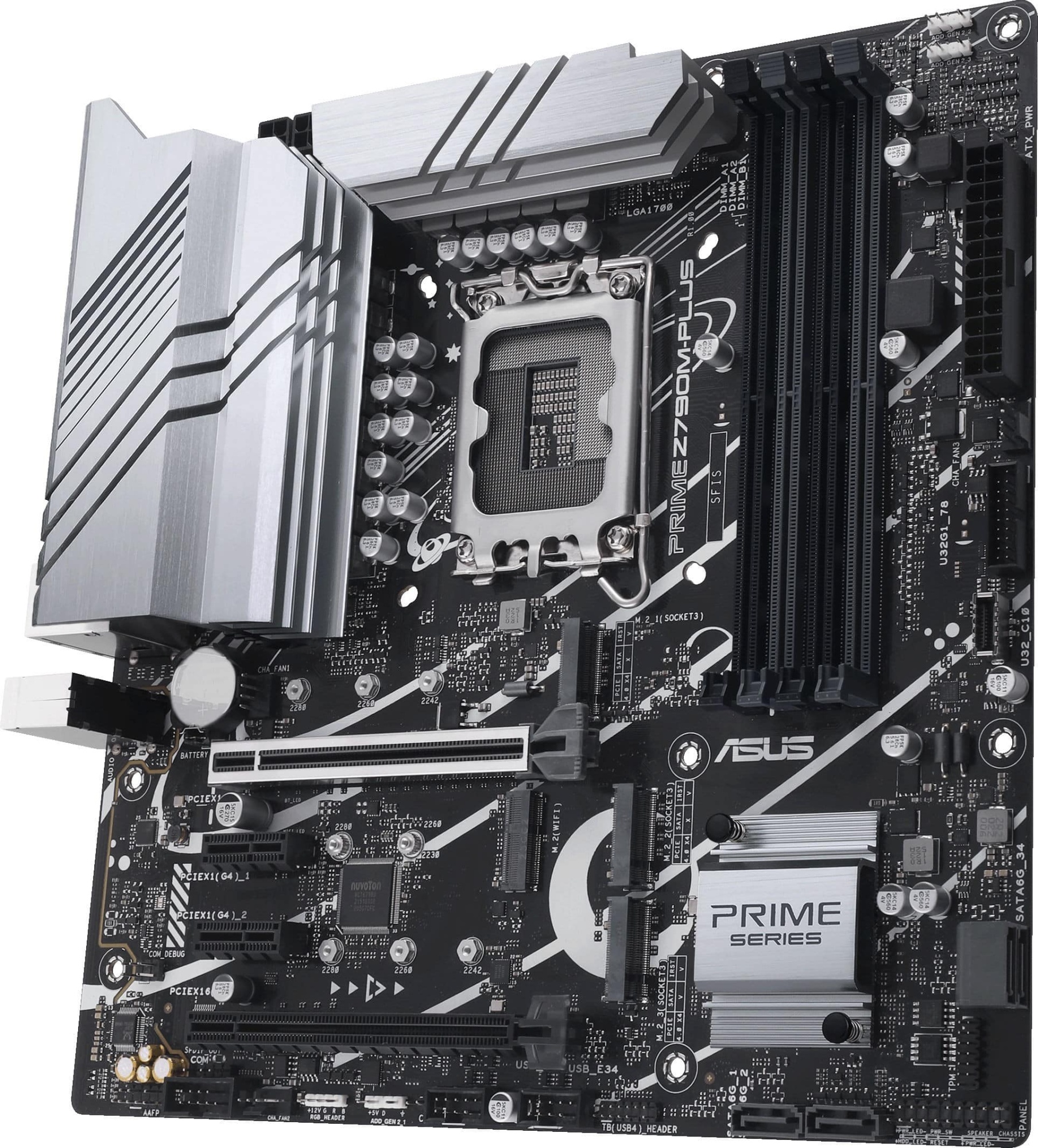 Материнская плата ASUS PRIME Z790M-PLUS [LGA 1700, Intel Z790, 4xDDR 5, 3xM.2, 2xPCI-E x16, Micro-ATX]