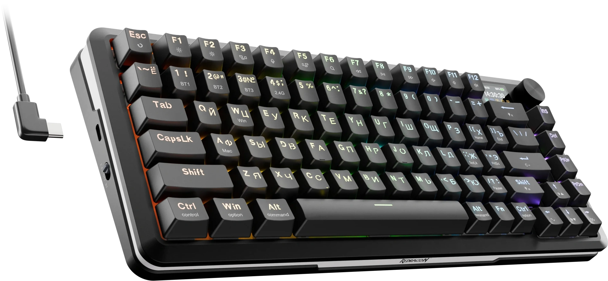 Клавиатура Redragon Flekact Pro (72535) [Механическая, беспроводная, клавиш - 81, подсветка, черная]