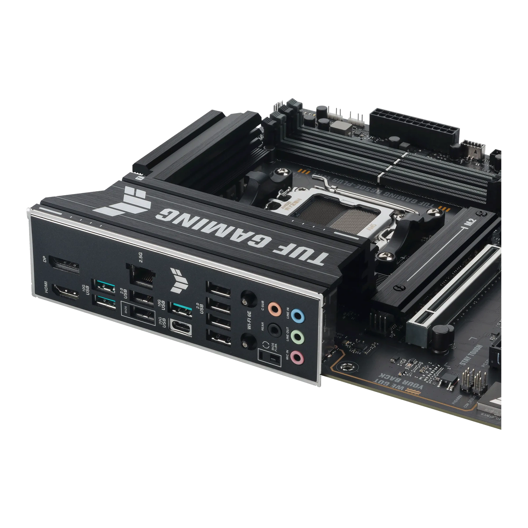 Материнская плата Asus TUF GAMING B650E-PLUS WIFI [AM5, AMD B650, 4xDDR 5, 3xM.2, 2xPCI-E x16, Standard-ATX]