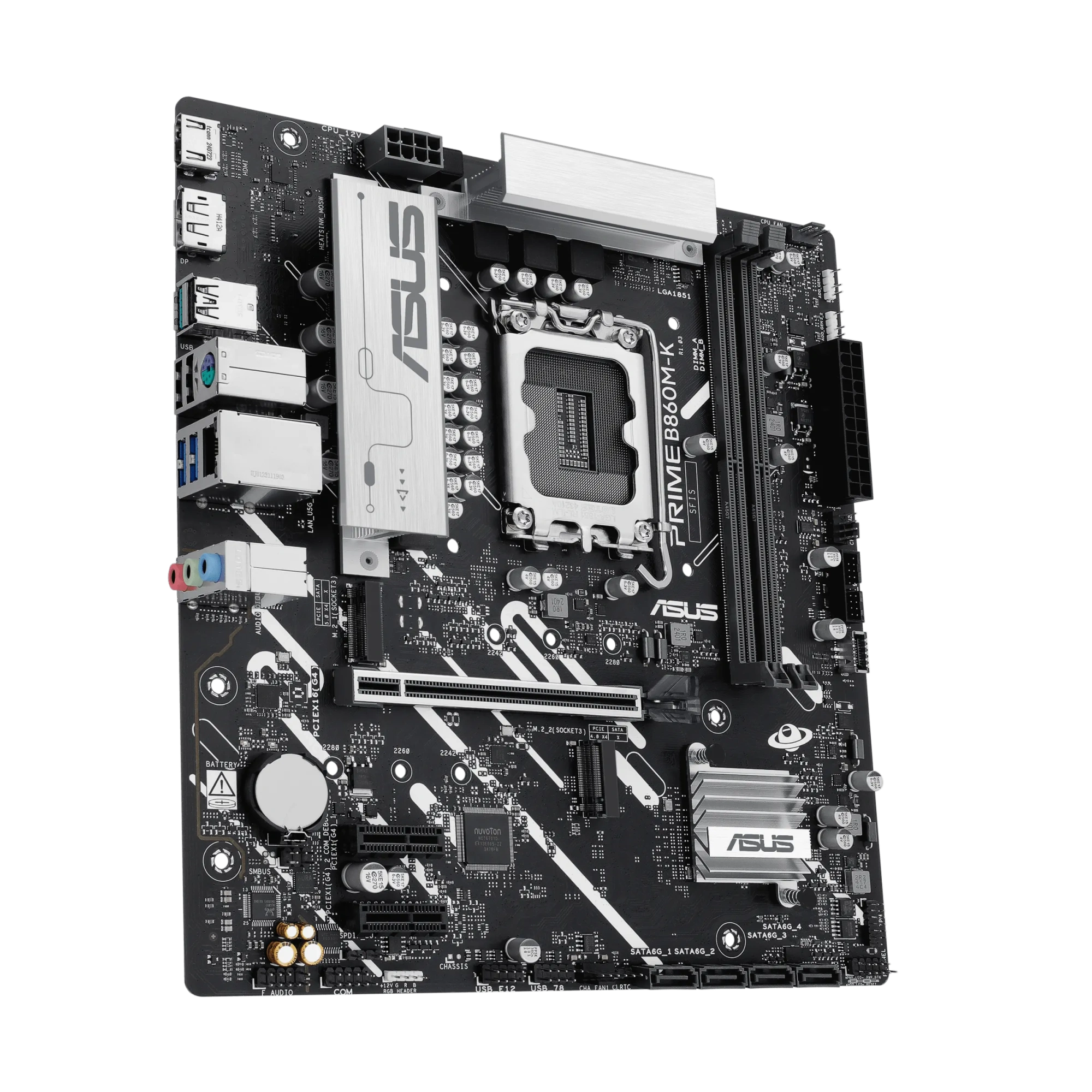 Материнская плата Asus PRIME B860M-K [LGA 1851, Intel B860, 2xDDR 5, 2xM.2, 1xPCI-E x16, Micro-ATX]