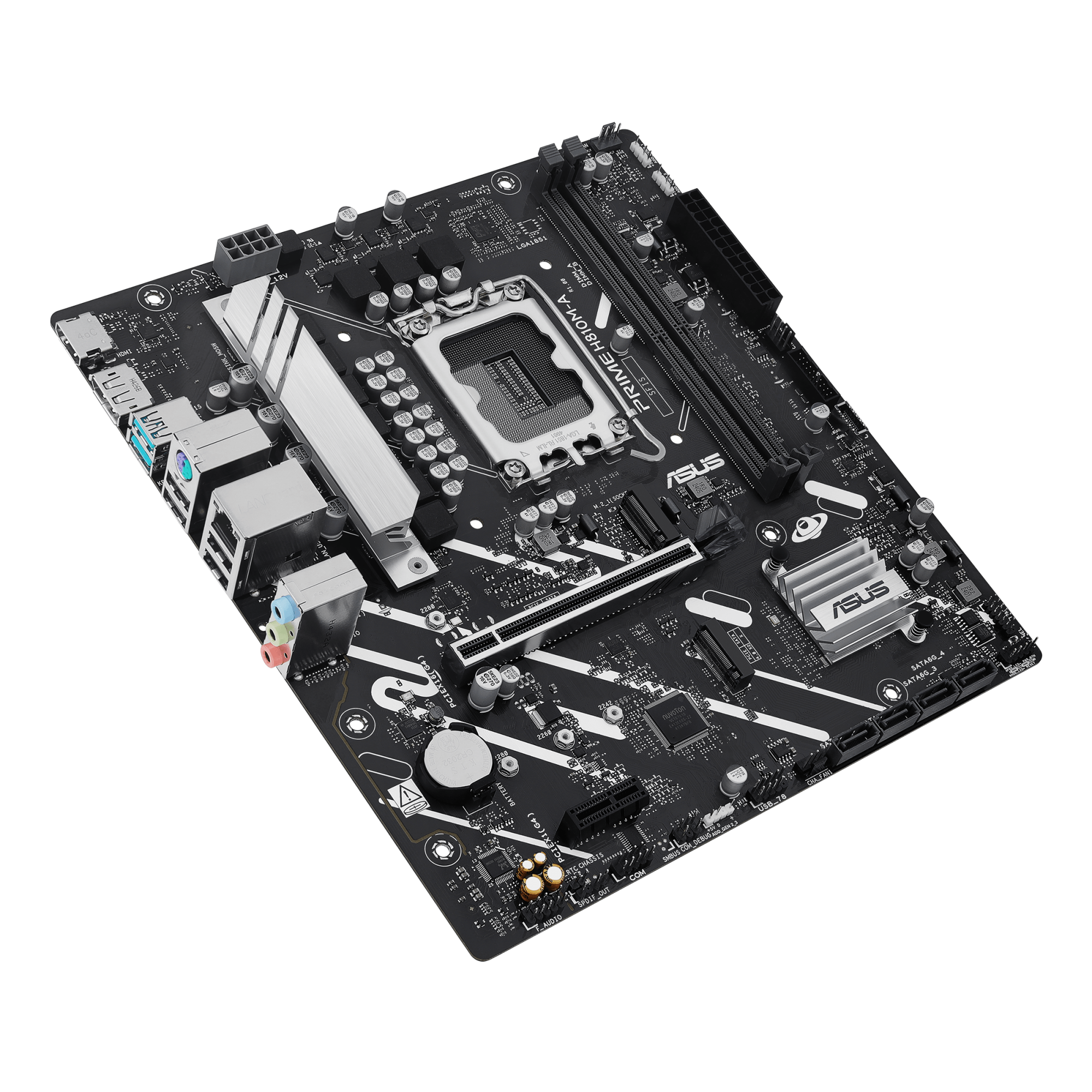 Материнская плата ASUS PRIME H810M-A-CSM, LGA1851 H810 2xDDR5 4xSATA 2xM.2 HDMI DP USB-C mATX