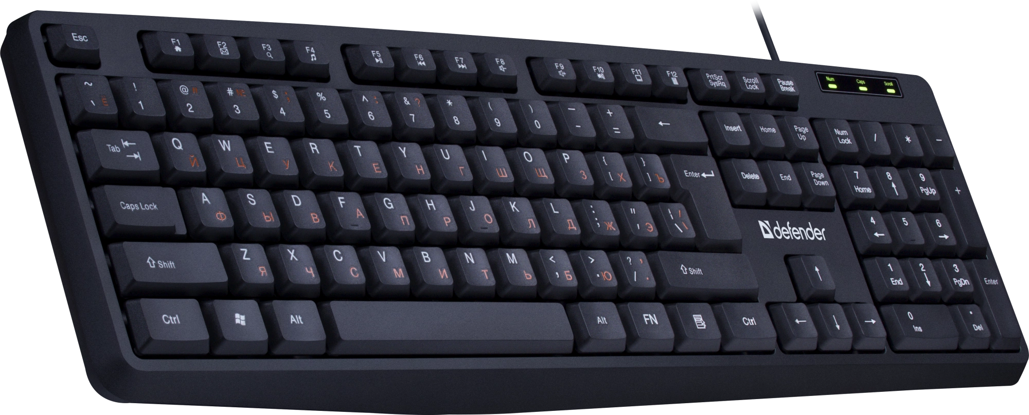 Клавиатура Defender Concept HB-164 [мембранная, проводная, черная]