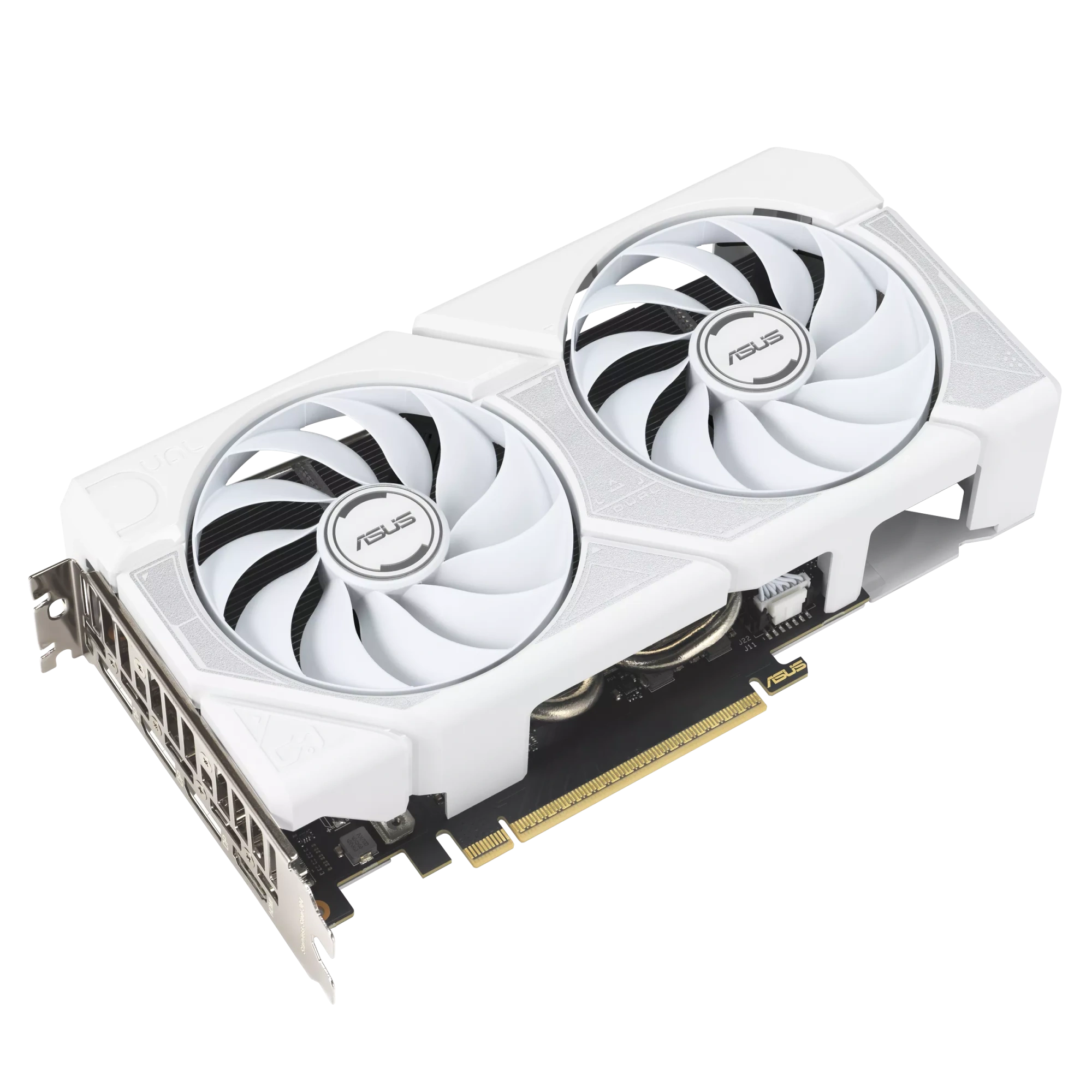 Видеокарта Asus Dual GeForce RTX 5060 Ti 8GB GDDR7 White OC Edition (DUAL-RTX5060TI-O8G-WHITE) [8 ГБ, GDDR7, 128 бит, HDMI, DisplayPort (3 шт)]
