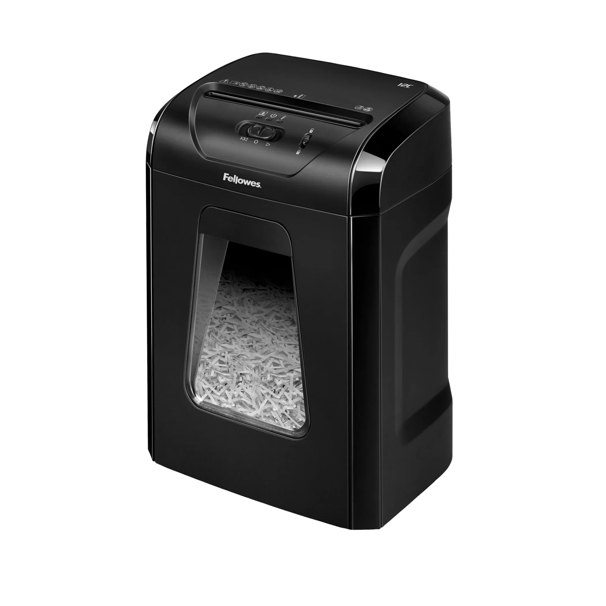 Шредер Fellowes Powershred 12C [IN P-4, 4х40мм, 12лст., 18лтр., Safety Lock]