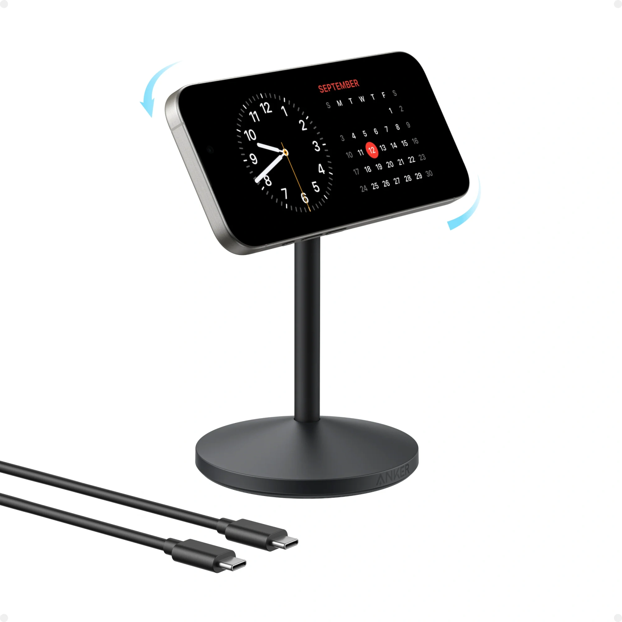 Беспроводное зарядное устройство Anker MagGo Single Stand (A25X1H11) Черный
