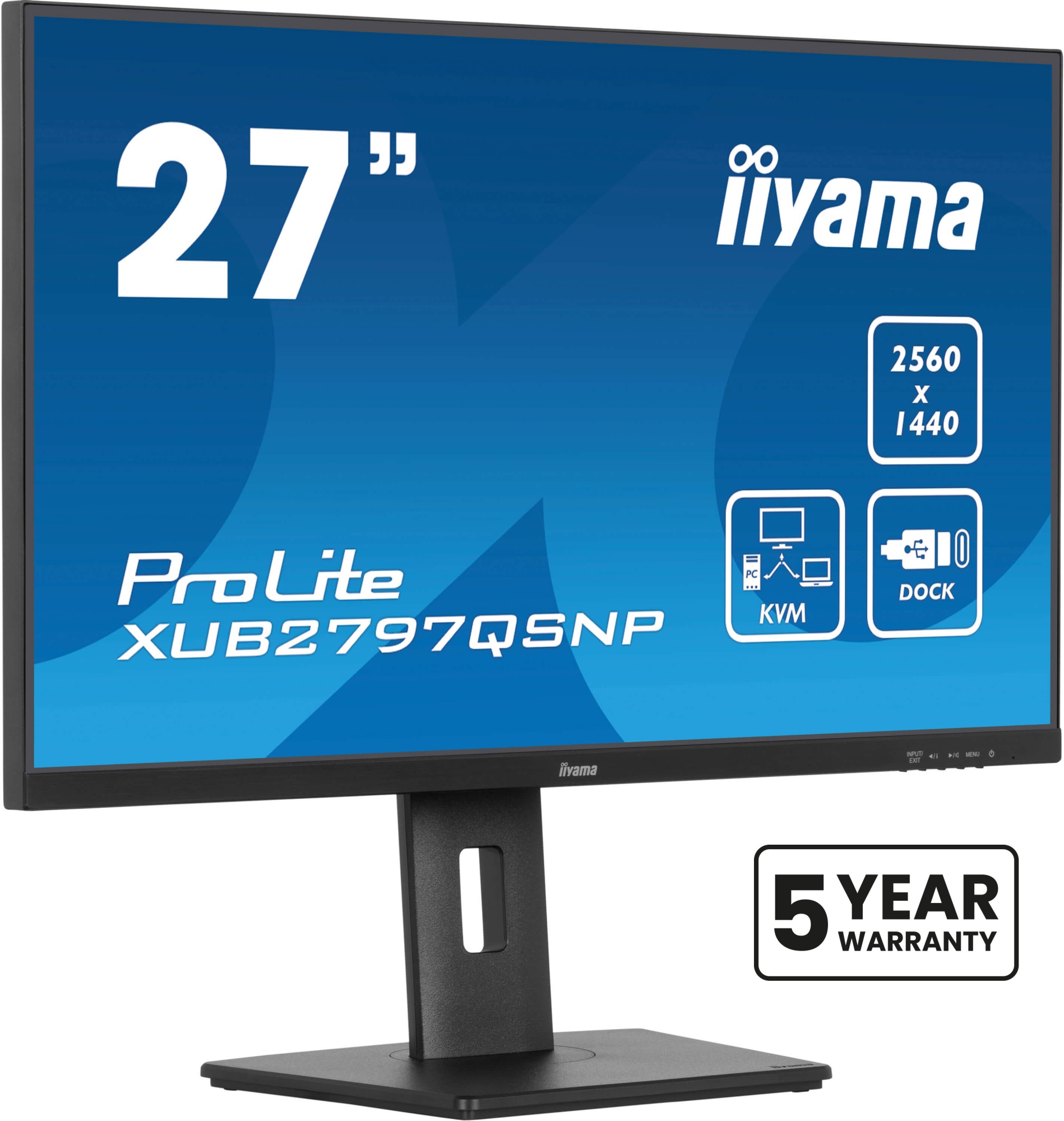 Монитор Iiyama ProLite XB2797QSNP-B1 [27", IPS, 2560x1440, 1 мс, HDMI, DisplayPort]