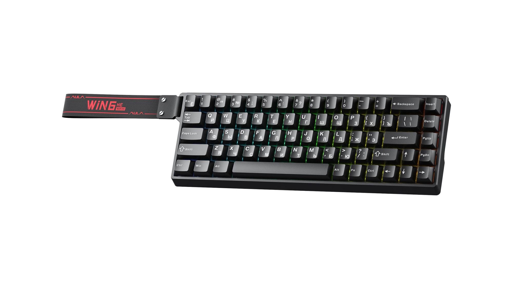 Клавиатура Aula WIN68 [механическая, проводная, RGB подсветка, Greywood Magnetic Switch, черная]